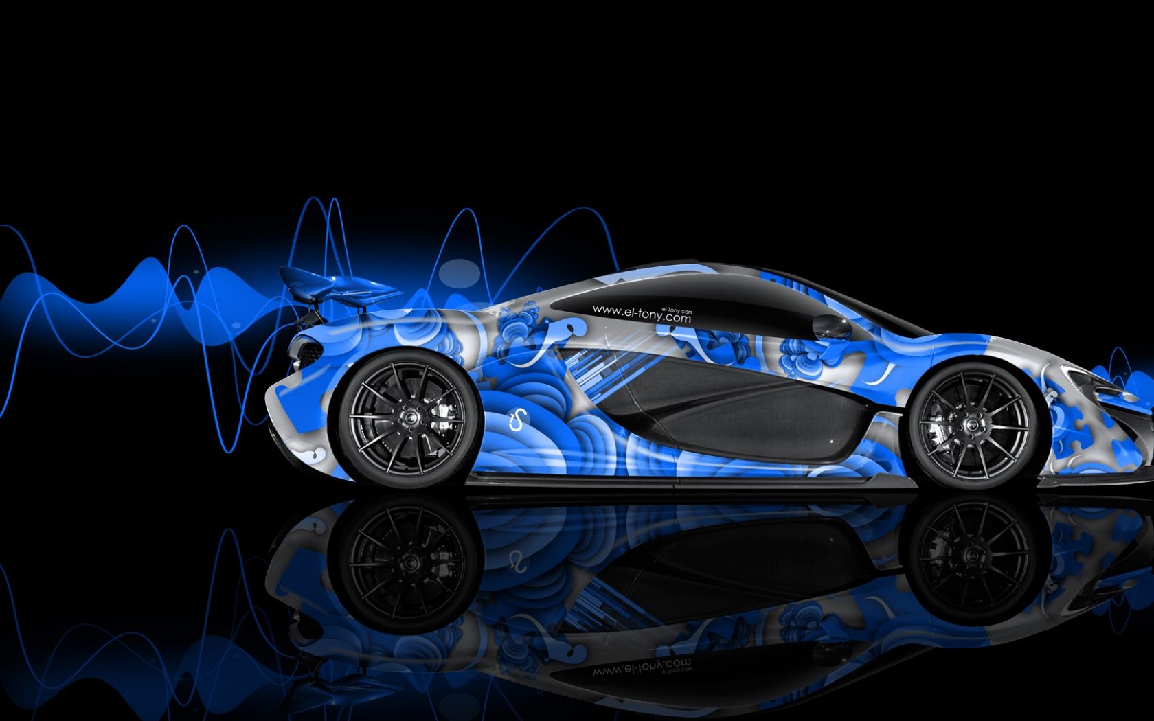 Free download mclaren p1 gtr frontup blue fire abstract car 2014