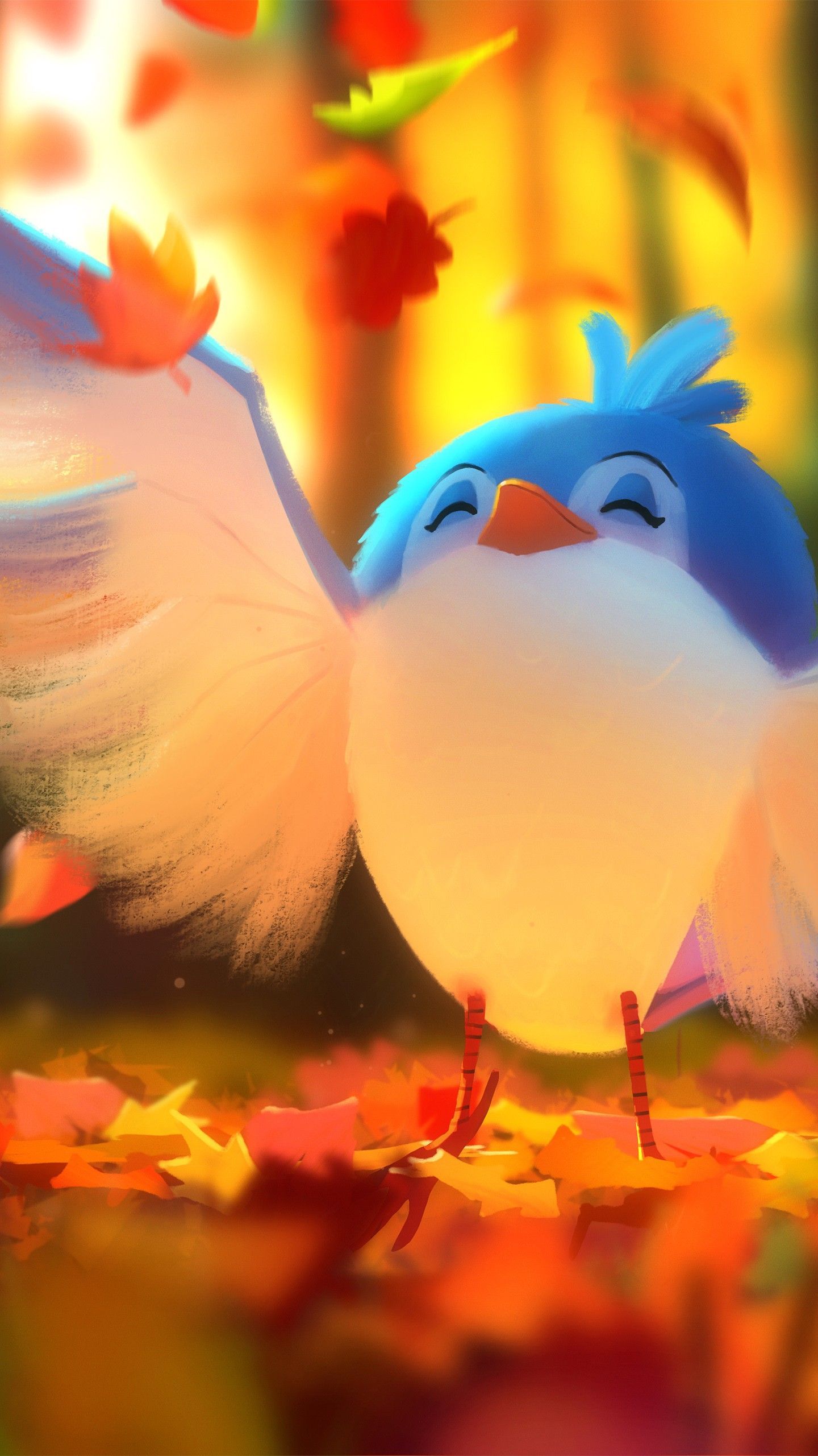 misc #cute Bird Digital Art 4k #wallpaper HD 4k Background