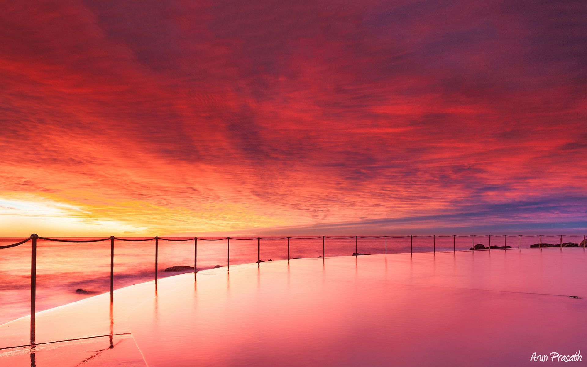 Sunset australia beach