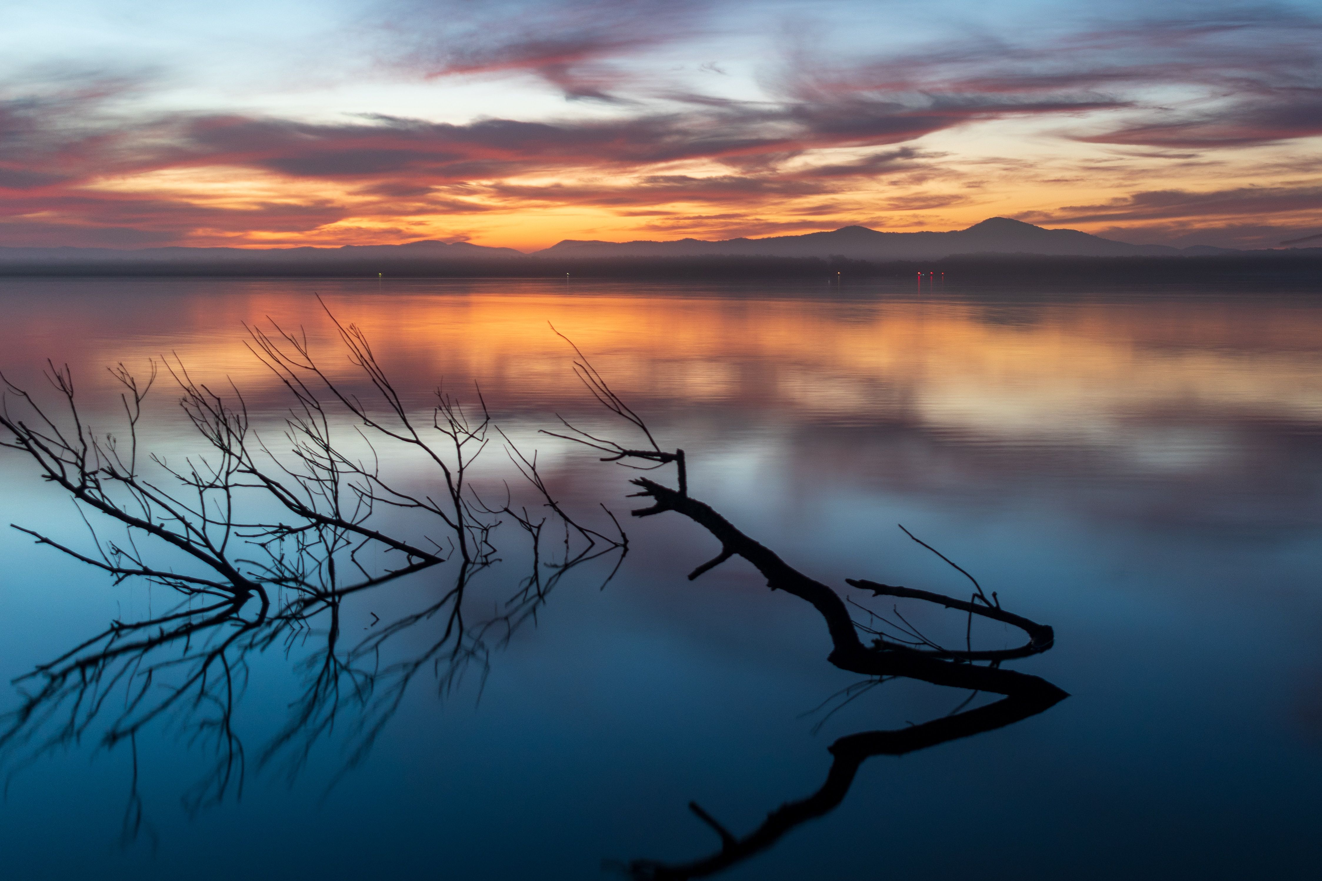 Sunset over Myall Lake, NSW, Australia Photo credit to Neil Deuis