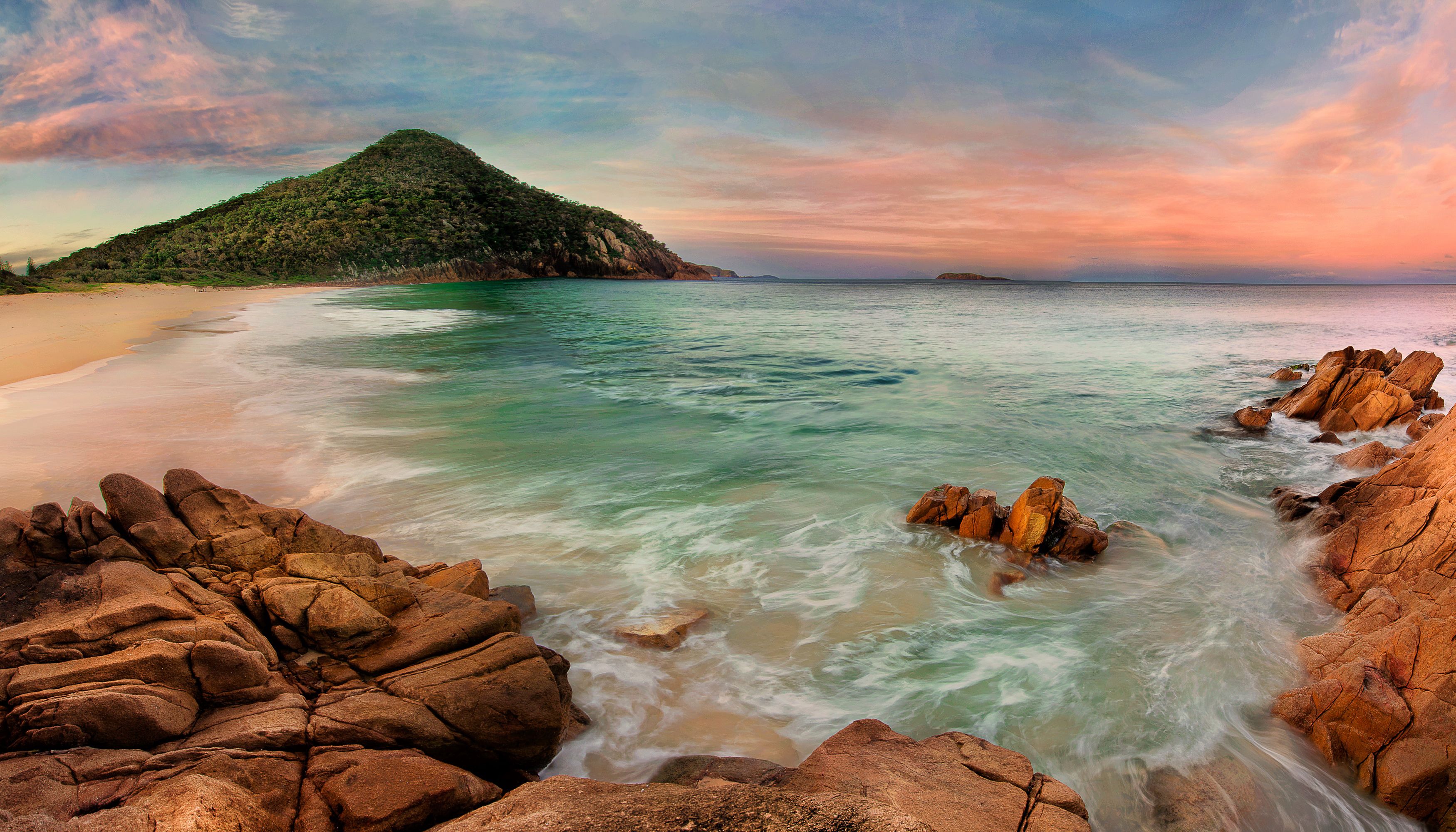 Sunset over Australian Beach HD Wallpaper. Background Image