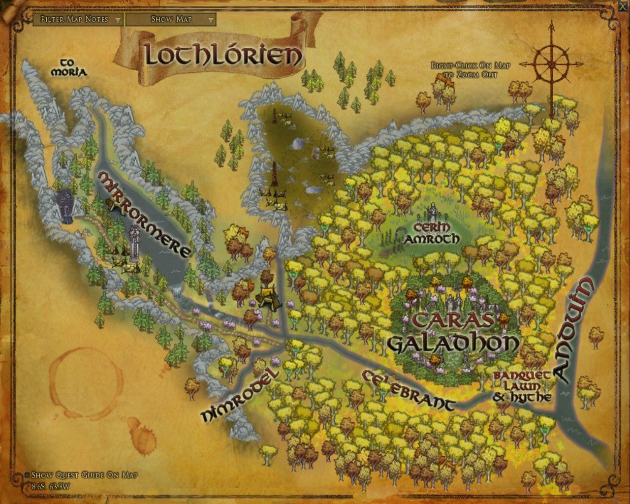 Lothlorien - Maps - Lord of the Rings Online - ZAM