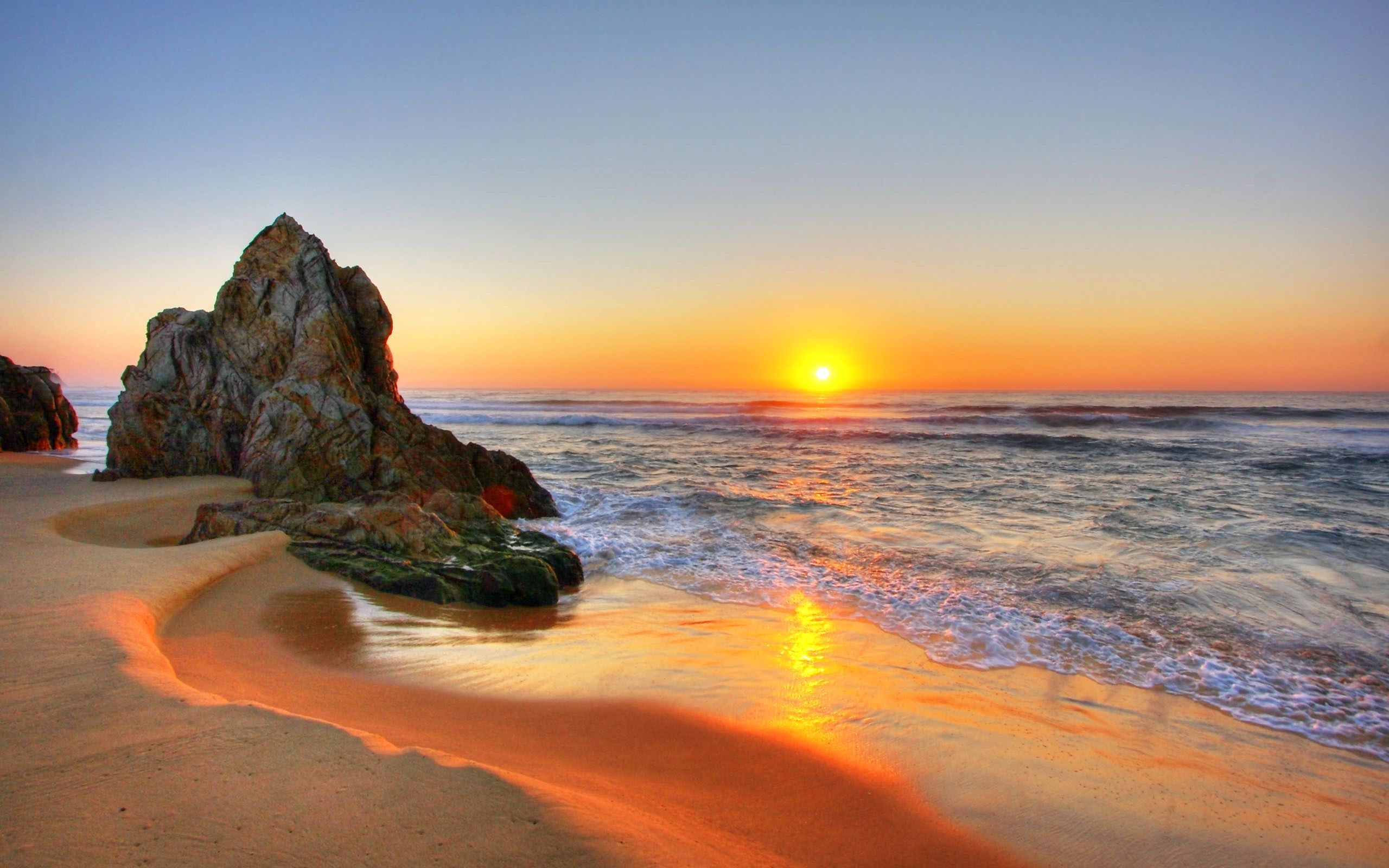 The inspiring view of sunrise on Tathra Beach, Australia. Beach
