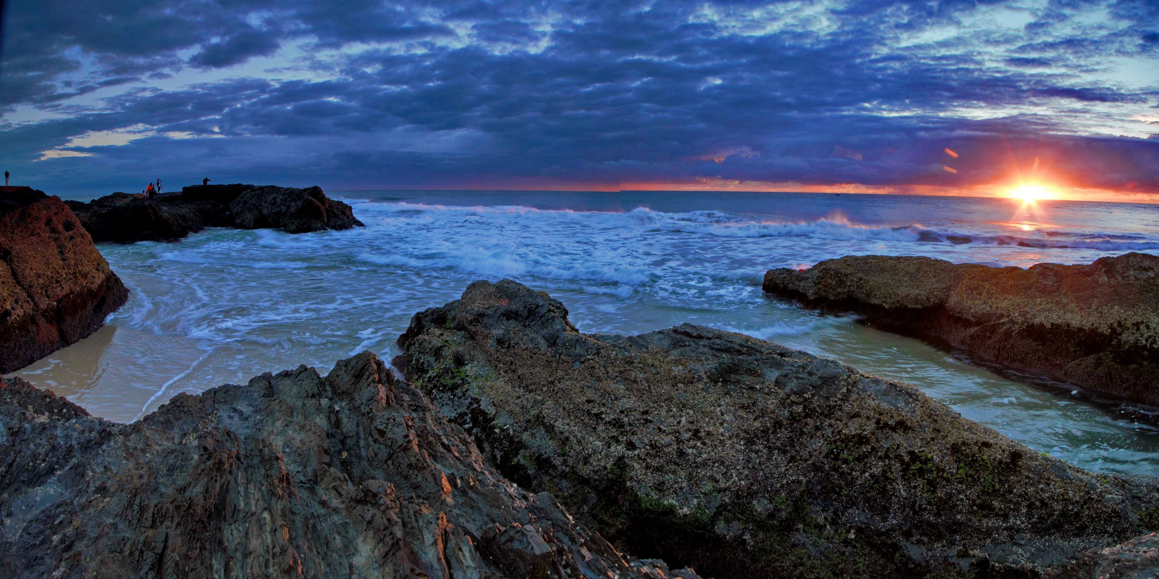 Queensland Australia Coral clouds sunset ocean sea beach wallpaper