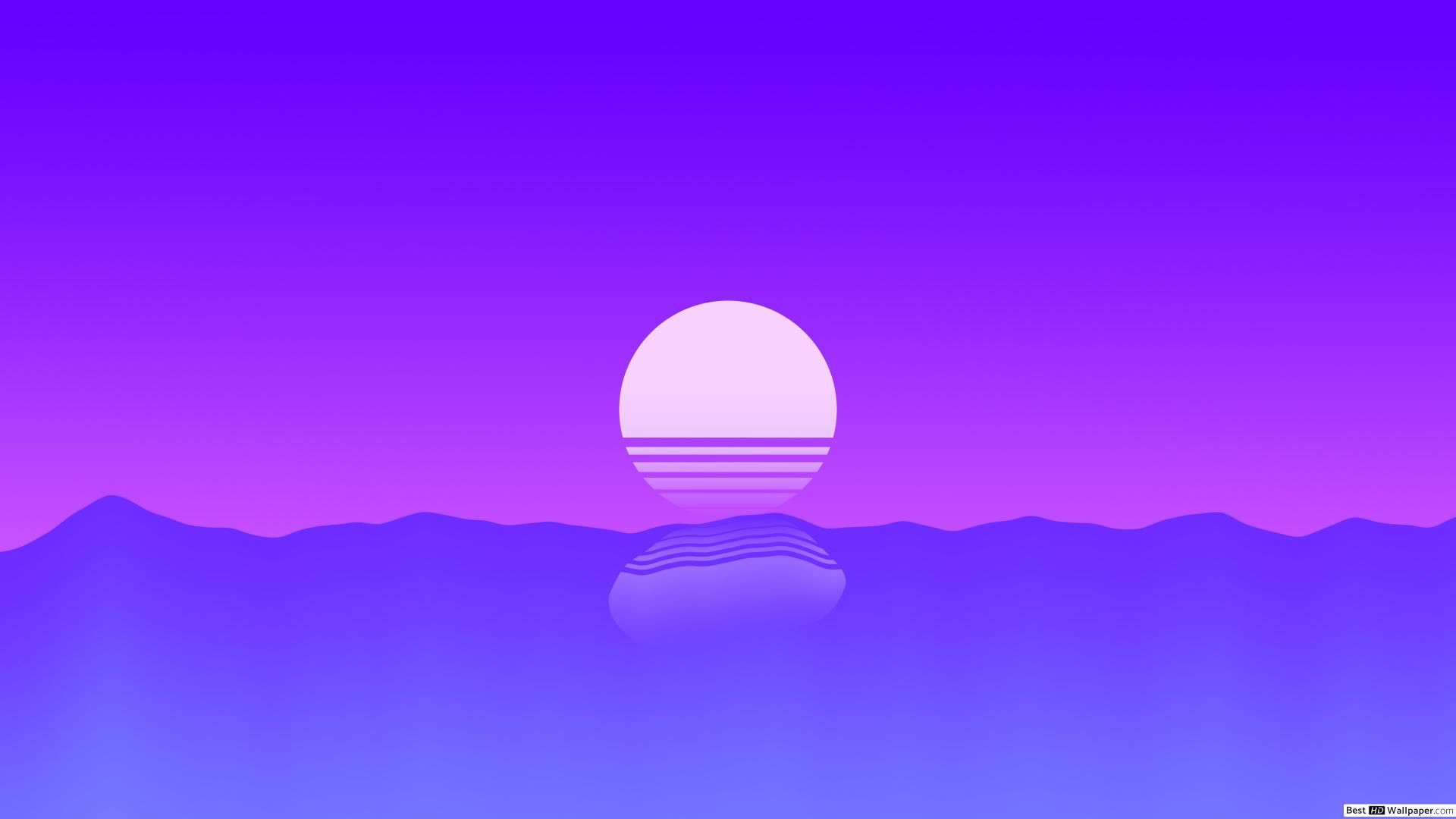 Retro sunset HD wallpaper download