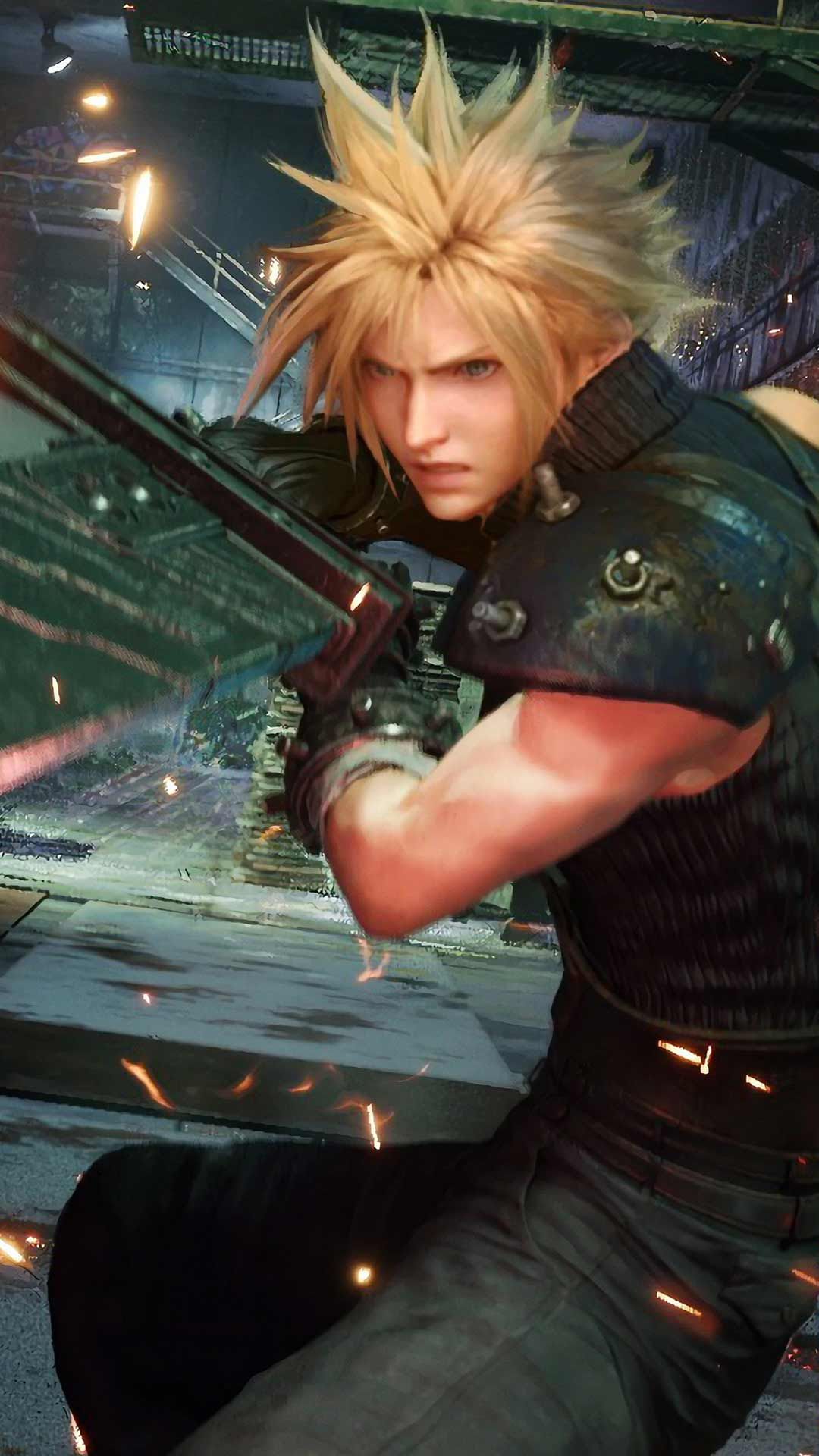 Final Fantasy 7 Remake wallpaper HD phone background PS4 game art poster logo on iPhone andro. Final fantasy vii cloud, Final fantasy, Final fantasy cloud strife