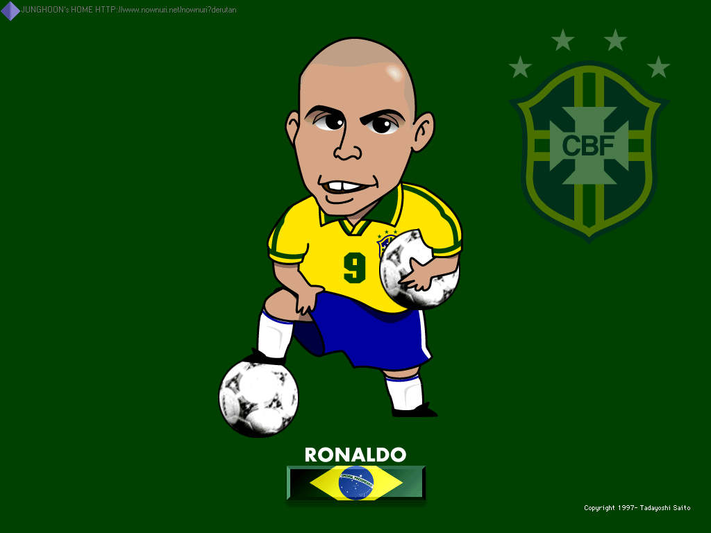 Free download Cartoons Ronaldo Brazil Players Football HD