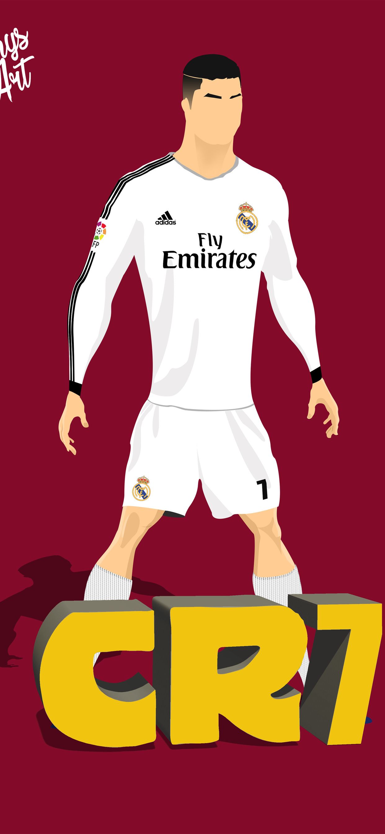 Cristiano Ronaldo Vector Illustration 8k iPhone XS MAX