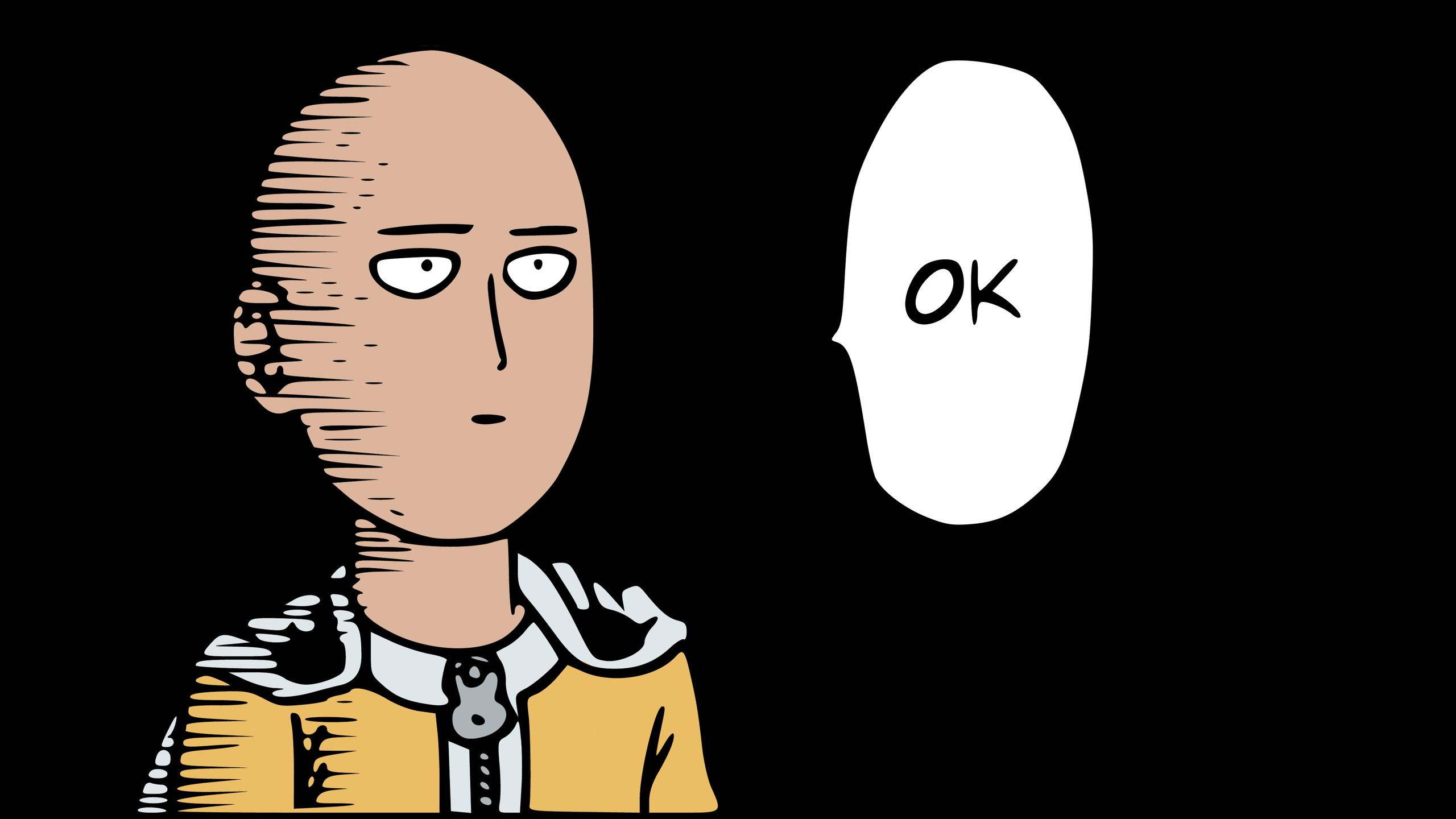 One Punch Man Ok 1440P Resolution HD 4k Wallpaper, Image, Background, Photo and Picture