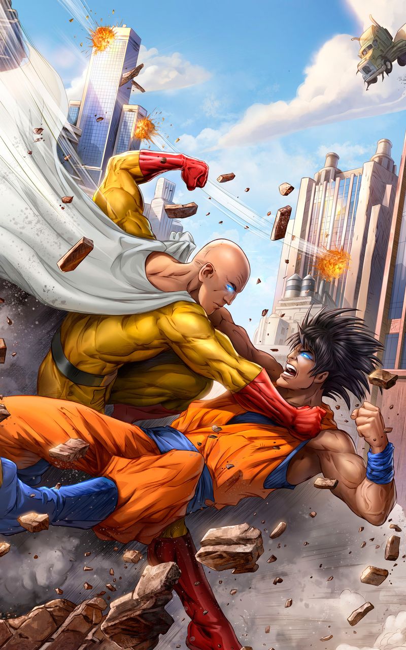 Goku And One Punch Man 5k Art Nexus Samsung Galaxy Tab