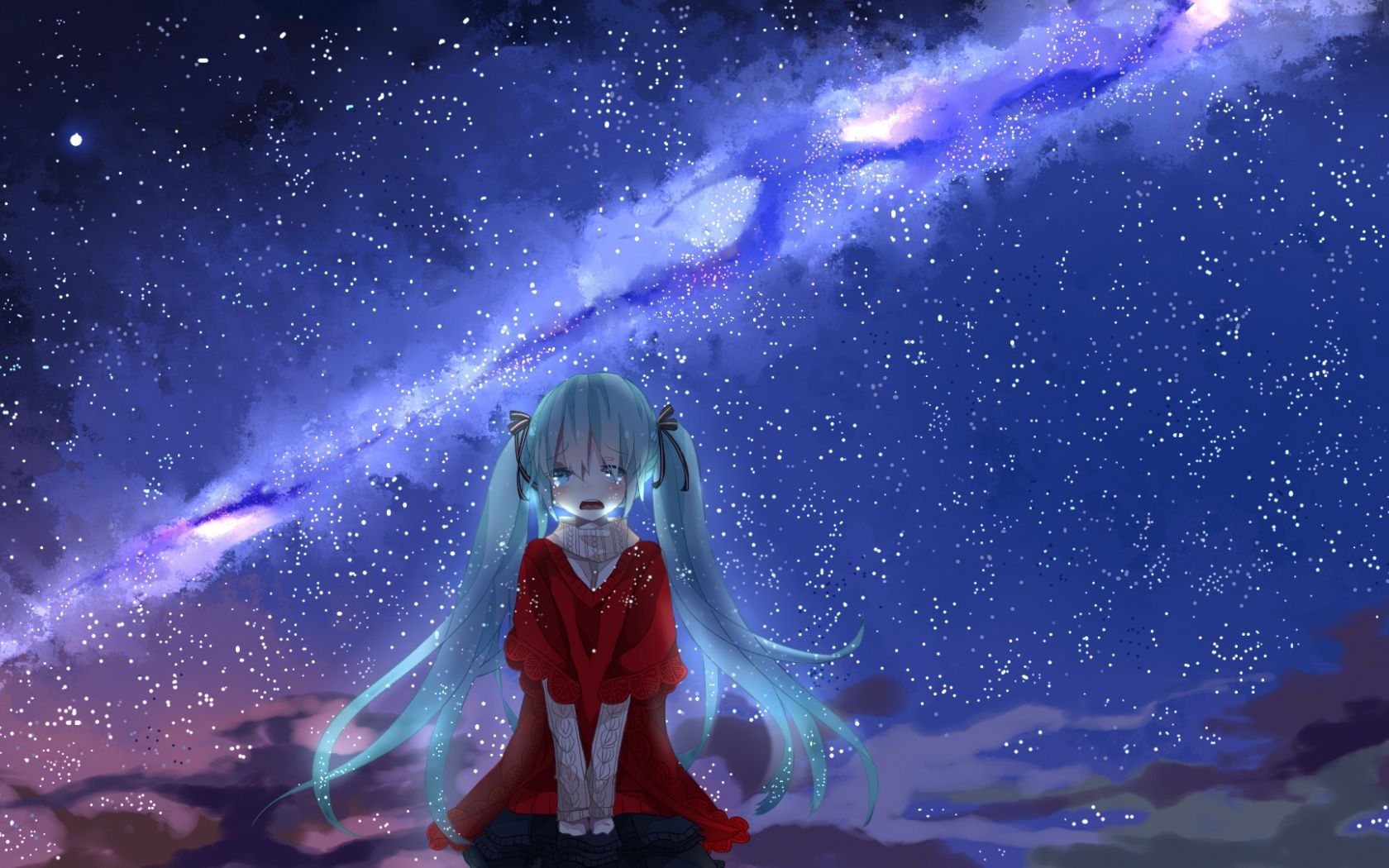 Free download Vocaloid blue eyes blue hair crying hatsune miku
