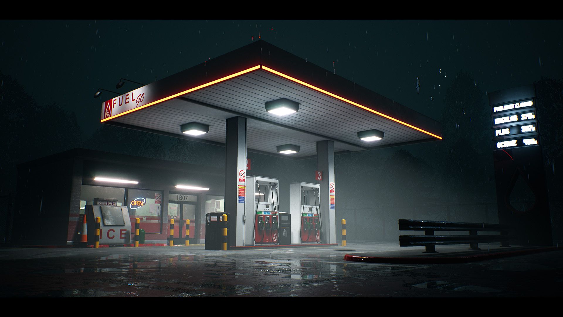 Old Gas Station HD wallpaper