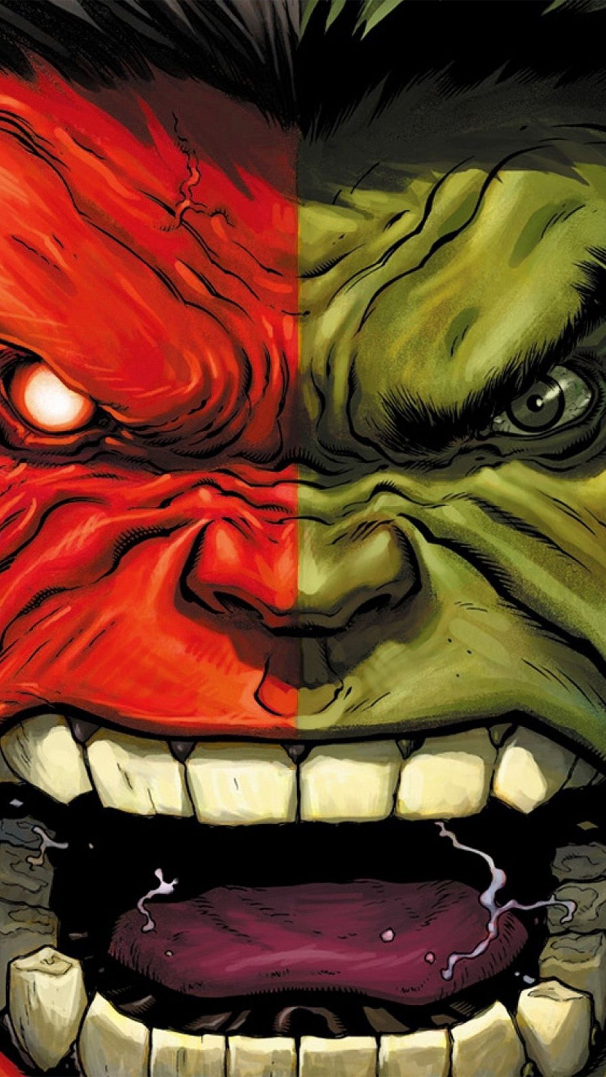 Hulk Red Anger Cartoon Illustration Art