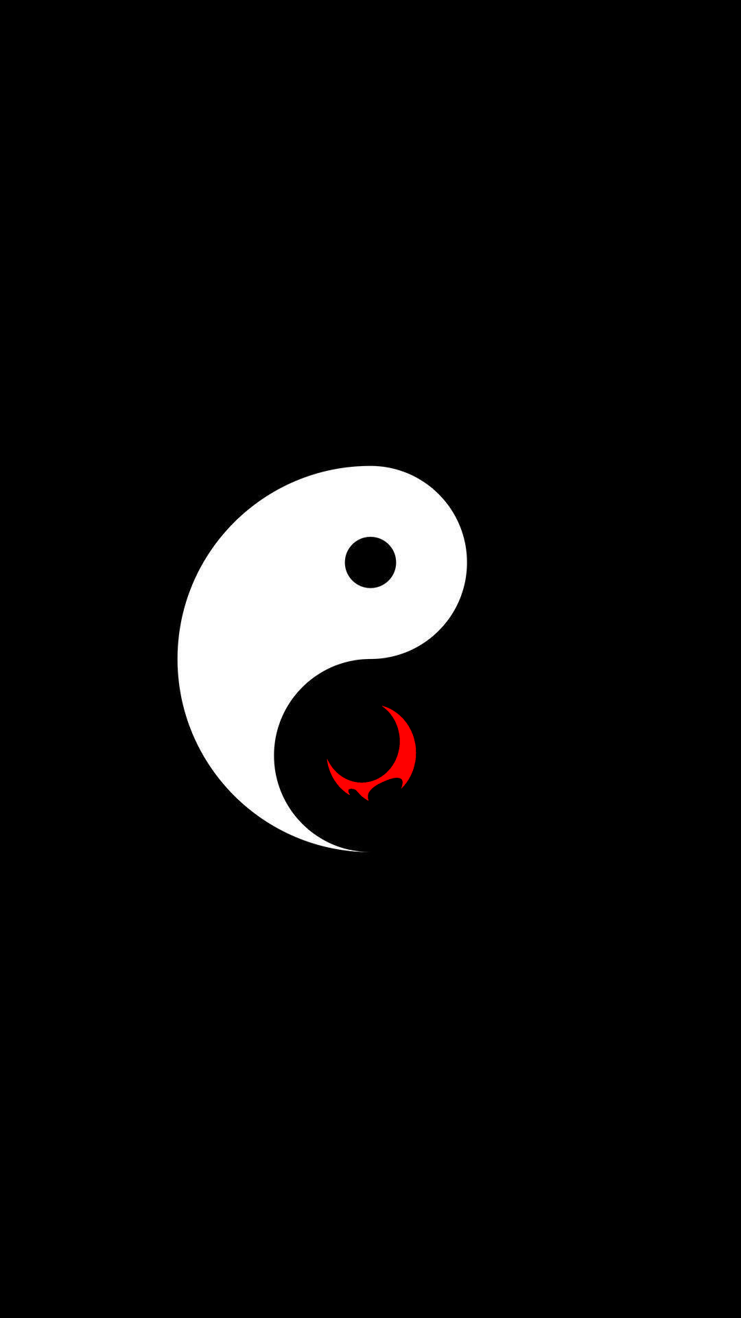 A minimalist yin yang wallpaper I made for my phone. I hope it can