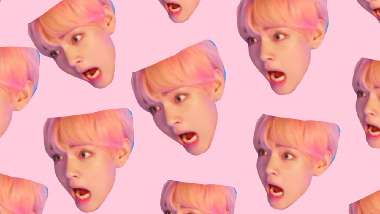 iphone wallpaper, wallpaper, pink and kimtaehyung