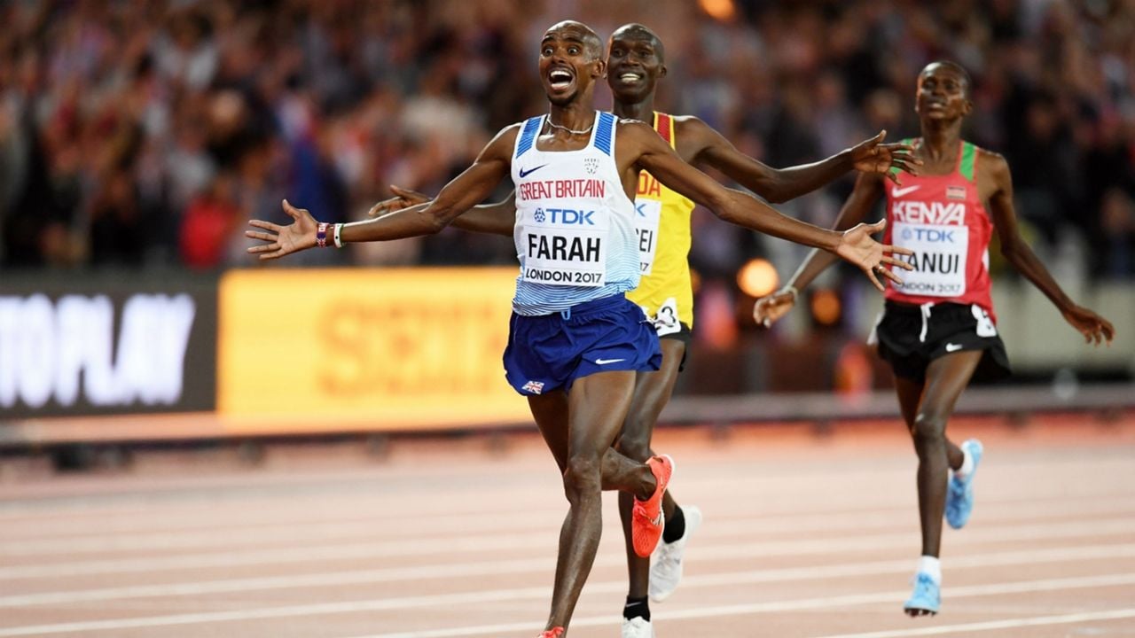 Fabulous Mo Farah wins IAAF 000m gold in London. Sporting News