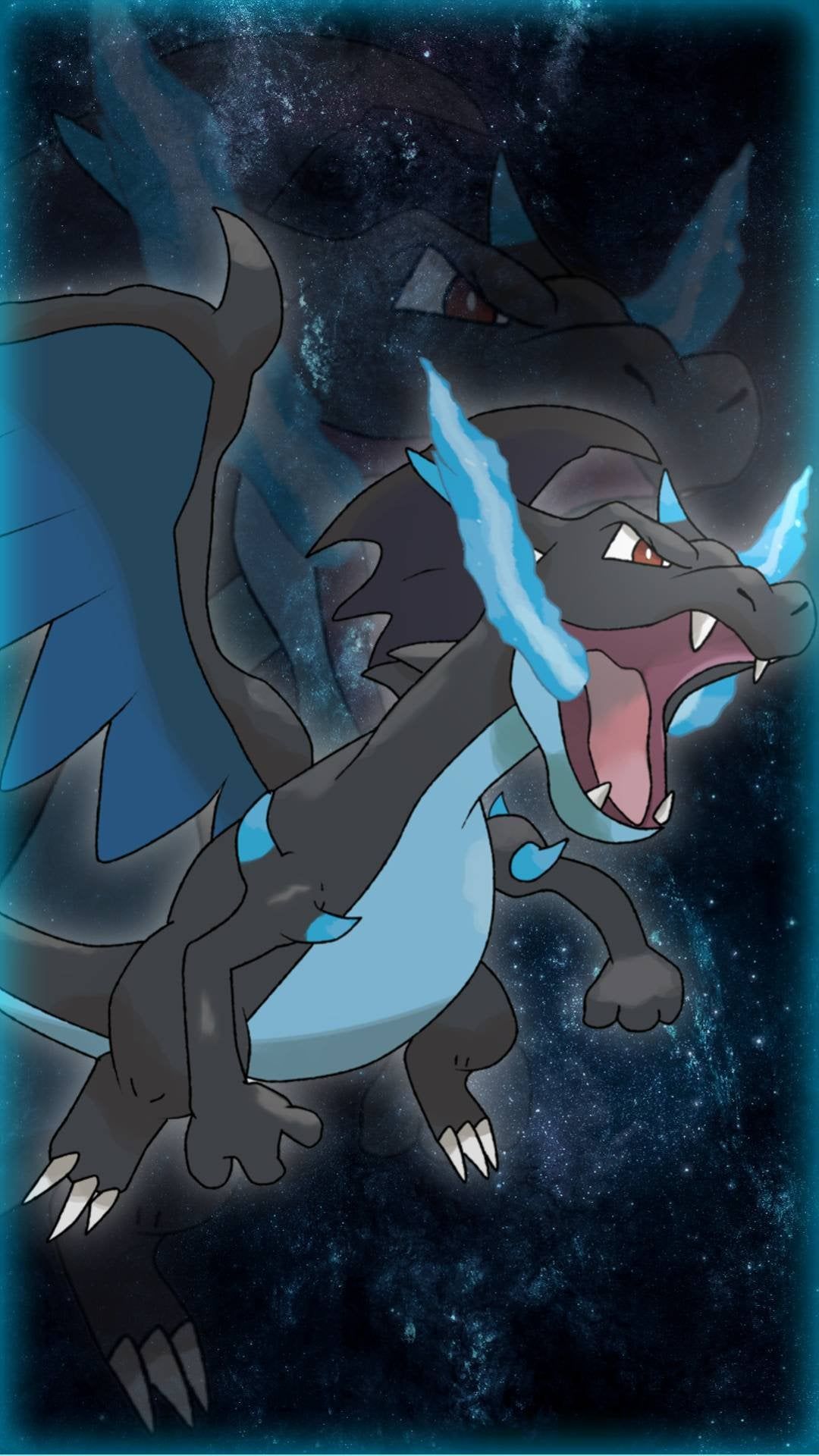 Made a Mega Charizard X Wallpaper 1080x1920 for most phones