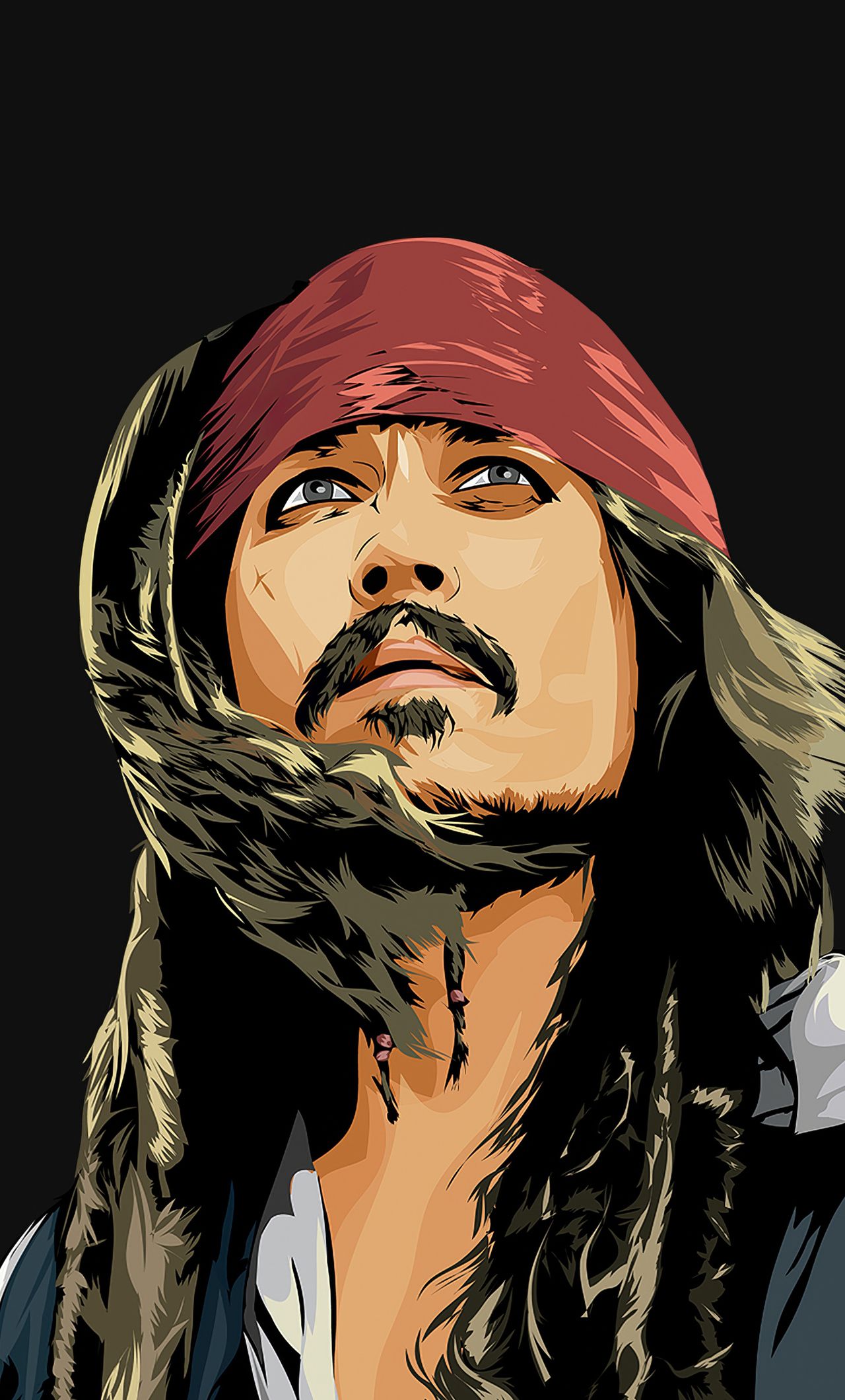 Jack Sparrow Minimal Art 4k iPhone HD 4k Wallpaper