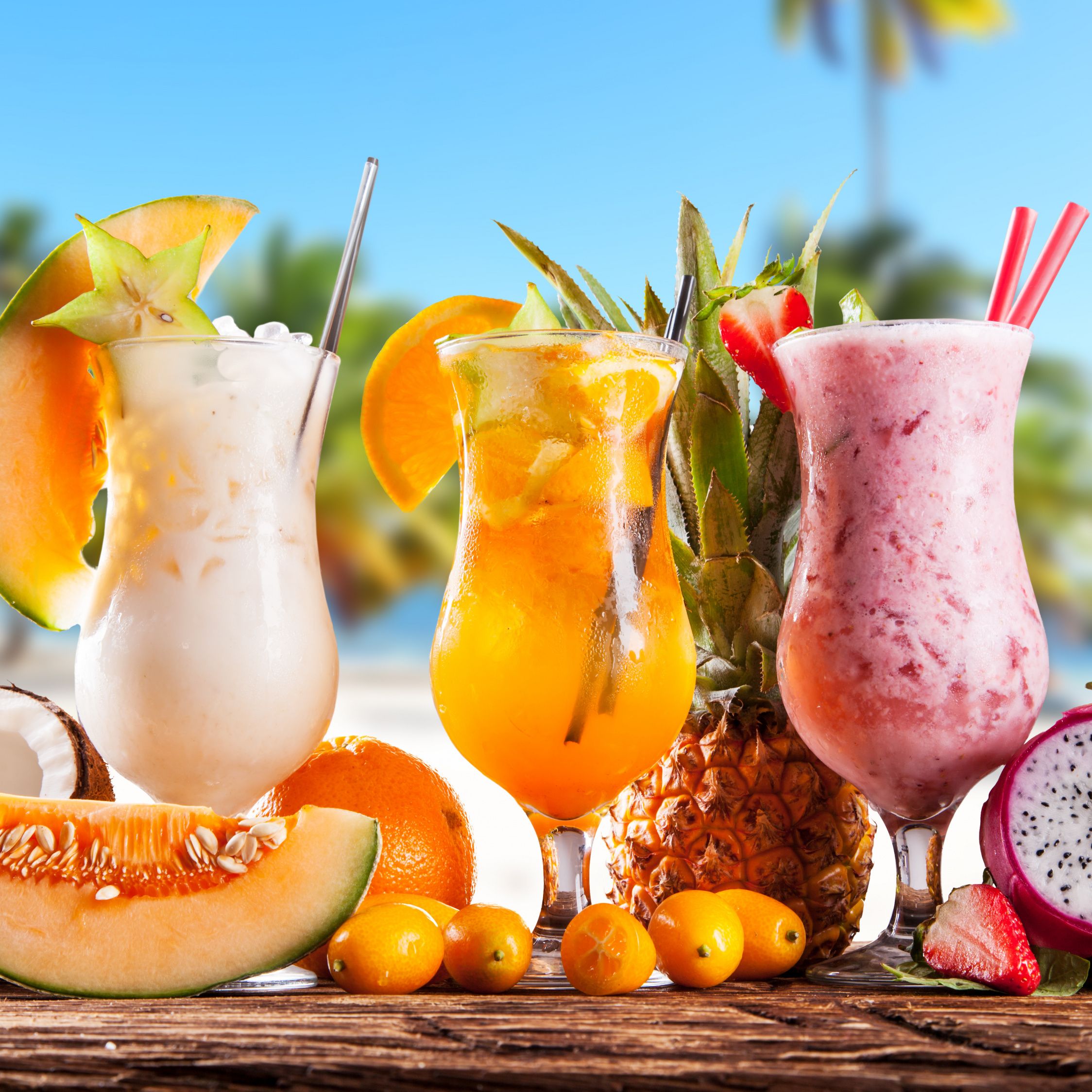 Desktop Wallpaper Cocktail Drinks, Summer, HD Image, Picture
