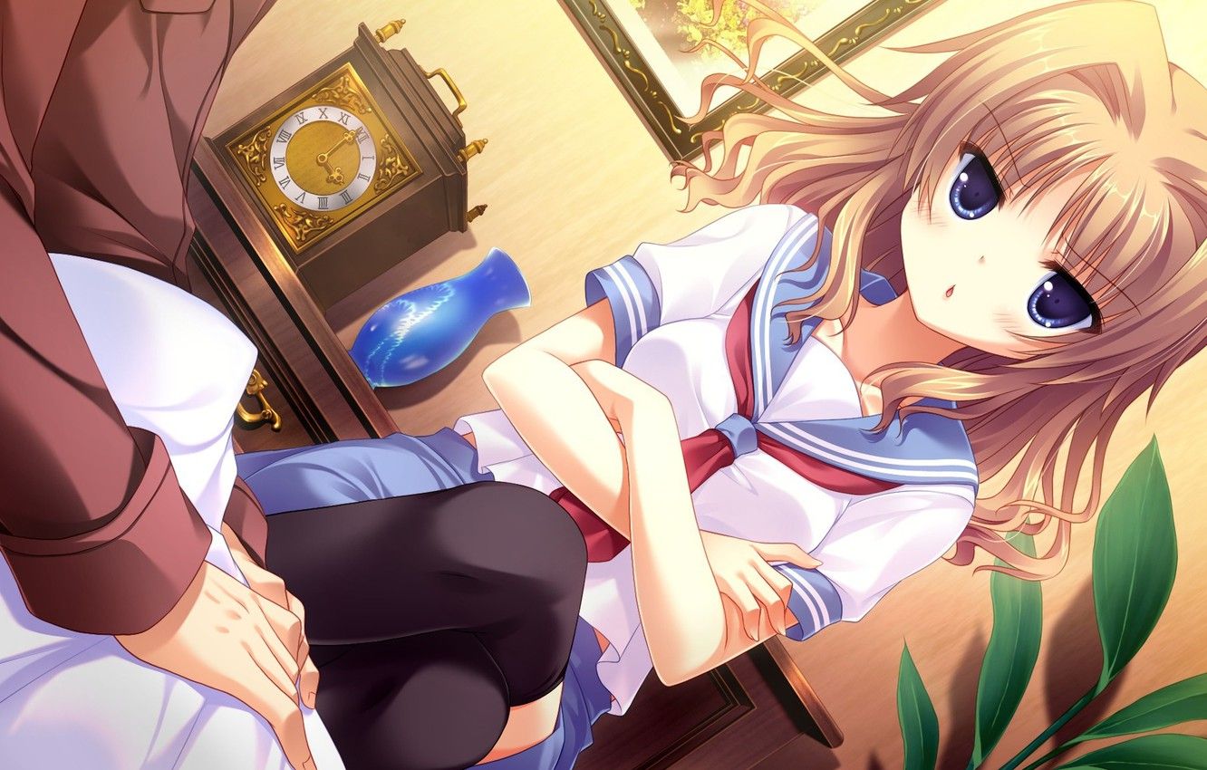 Wallpaper girl, anime, japanese, tsundere, Midori no Uni image