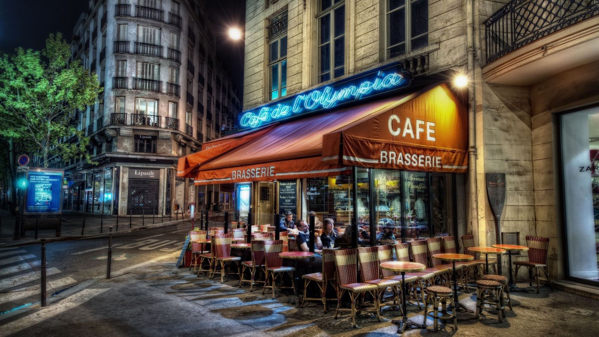Paris Cafe Wallpaper