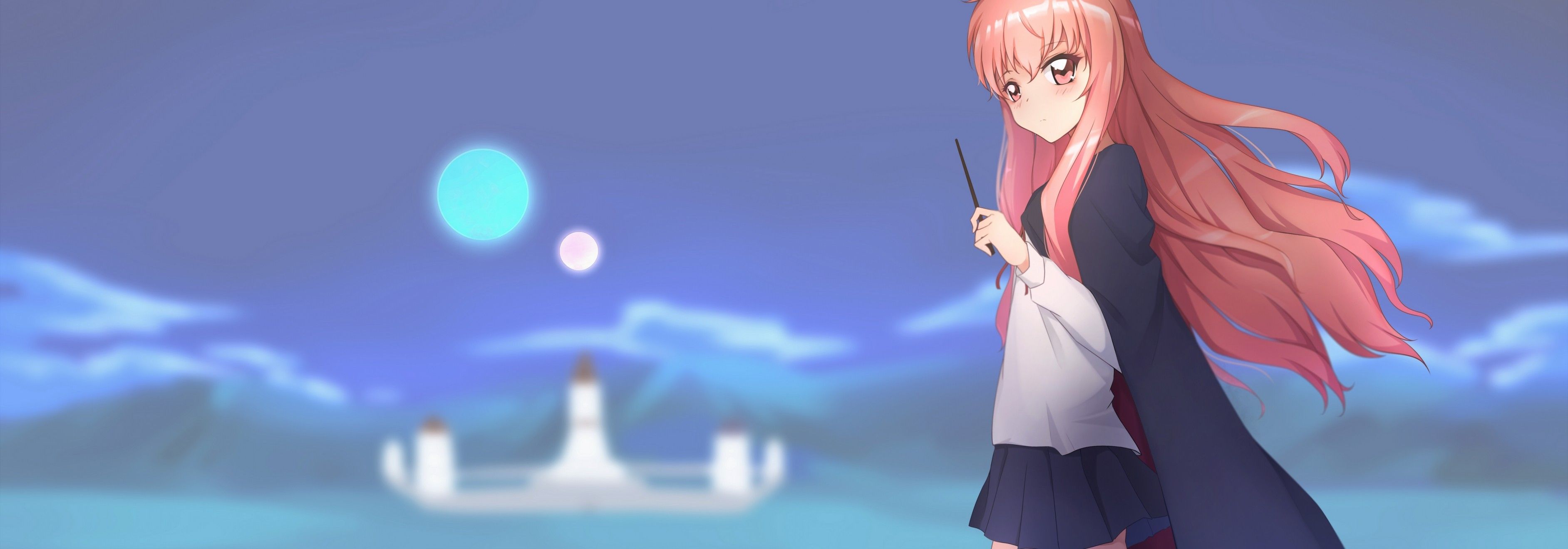 Download 3768x1320 Zero No Tsukaima, Louise Francoise Le Blanc De