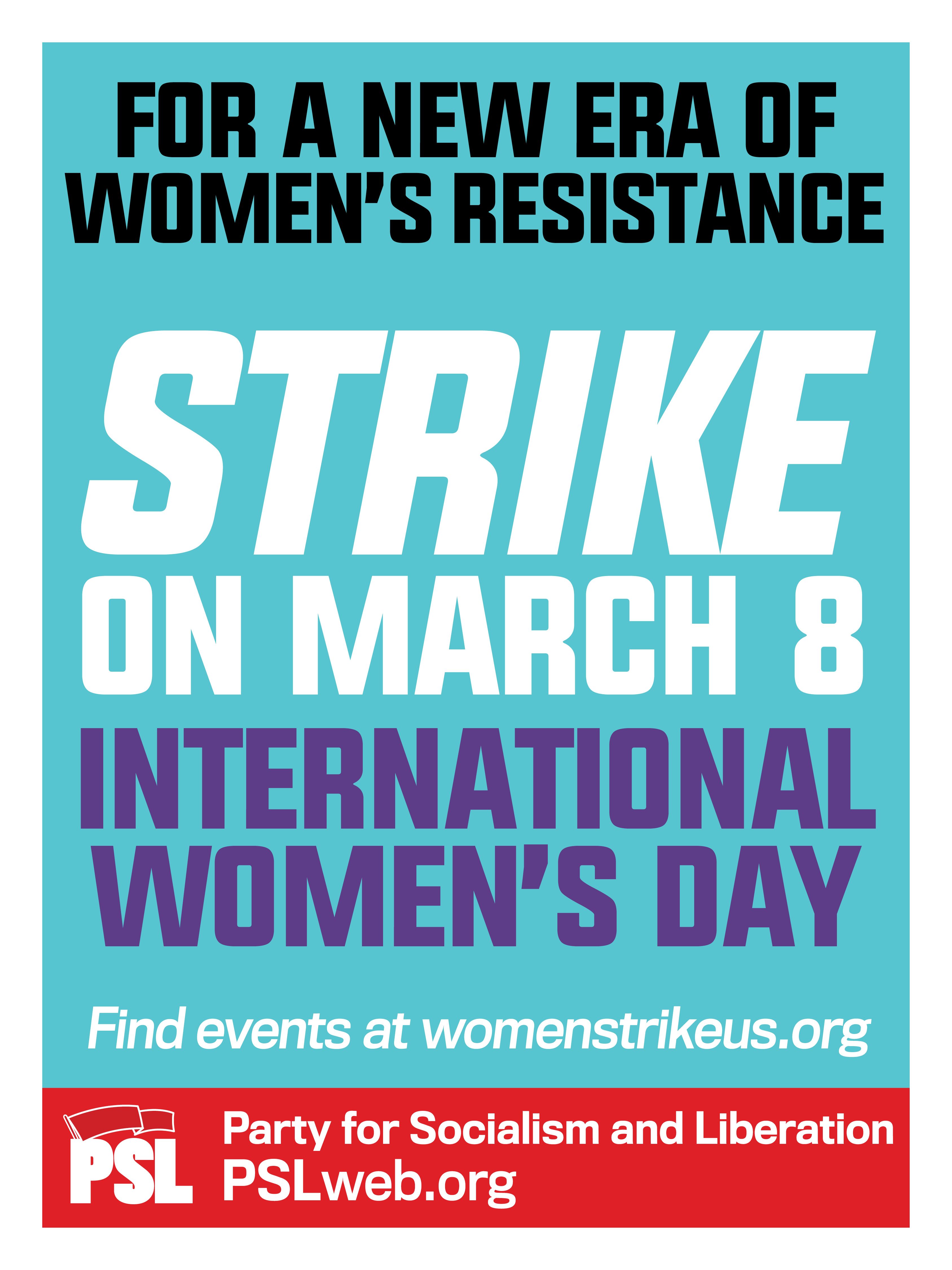 For a New Era of Women's Resistance Strike on March 8