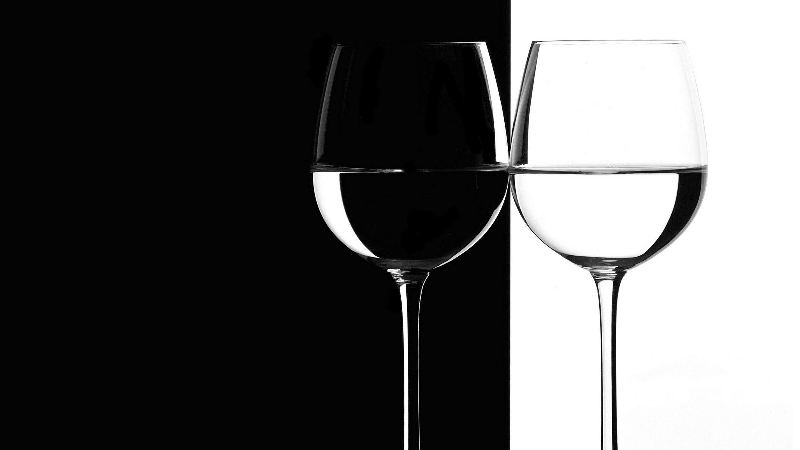 water, black and white, minimalistic, wine glass wallpaper