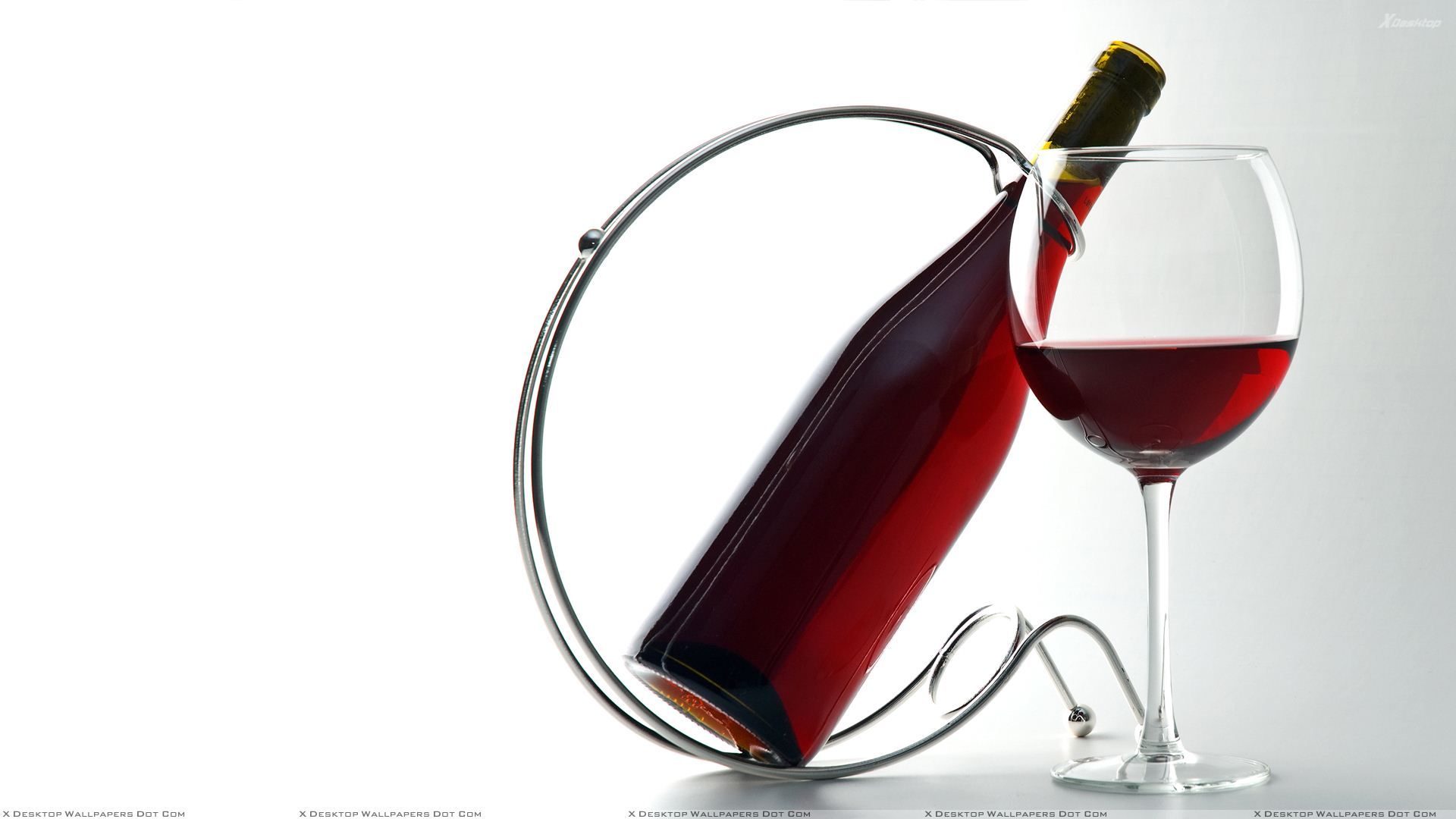 Free download Red Wine Glass N Bottle In Stand Wallpaper