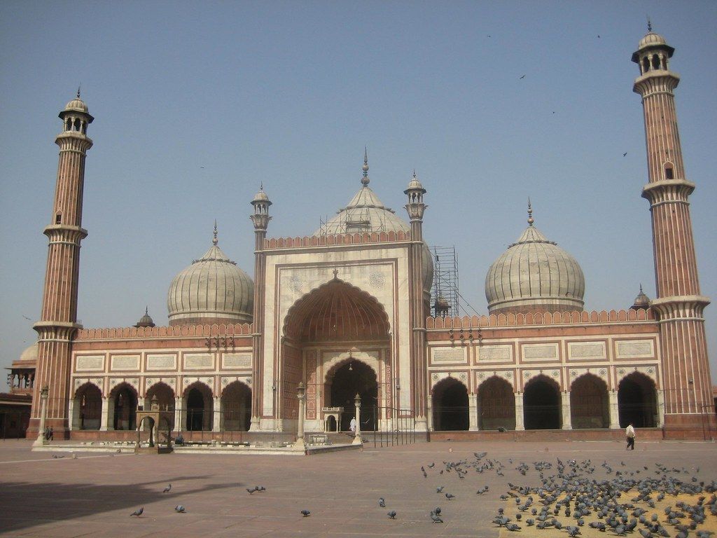 Delhi: Jama Masjid. A view of Delhi's Jama Masjid, the larg