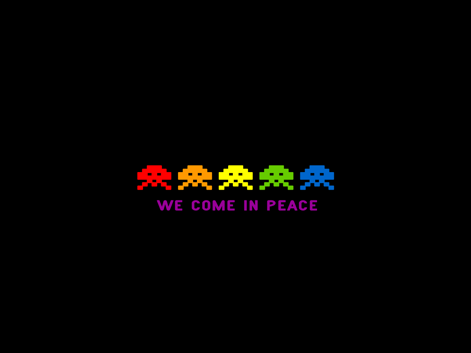 Free download Space Invaders we come in peace wallpaper 1600x1200