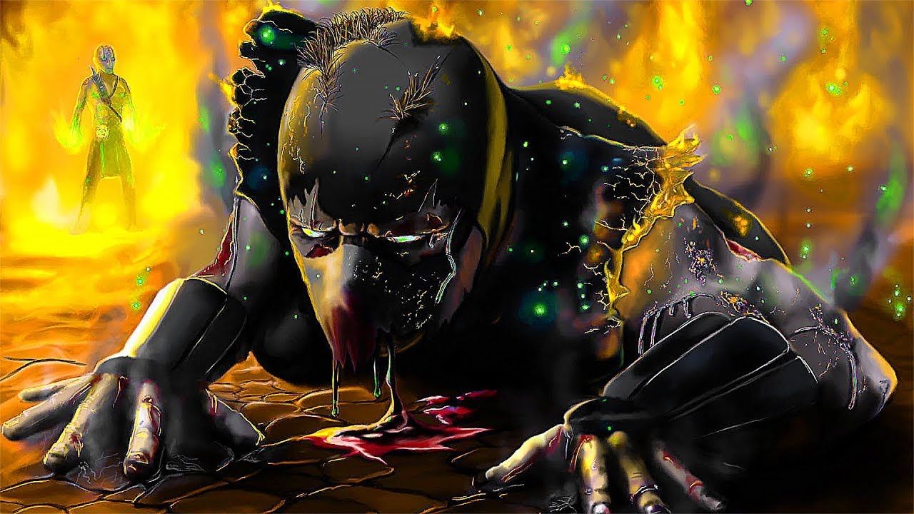 Mortal Kombat Noob Saibot Birth Scene (Sub Zero Rebirth After Scorpion Kills Him)