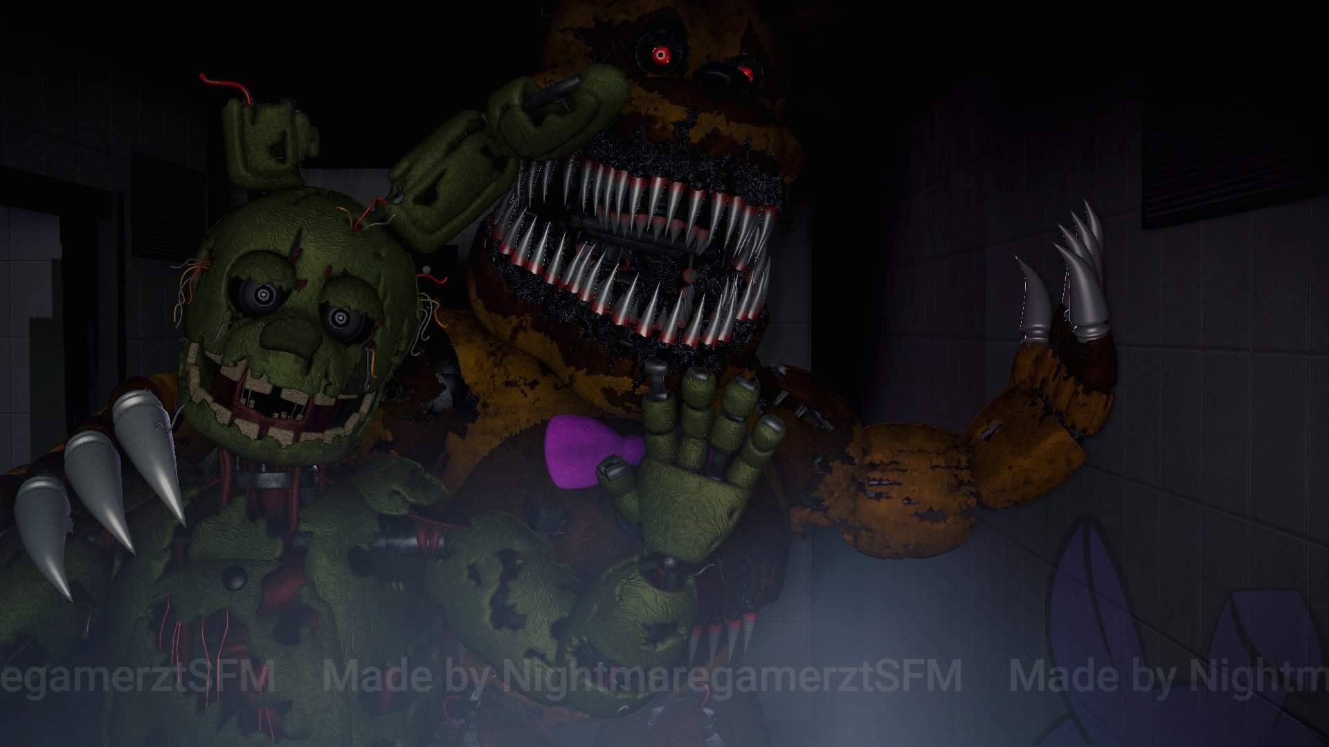Spring trap and nightmare fredbear gift. Five Nights At Freddy's