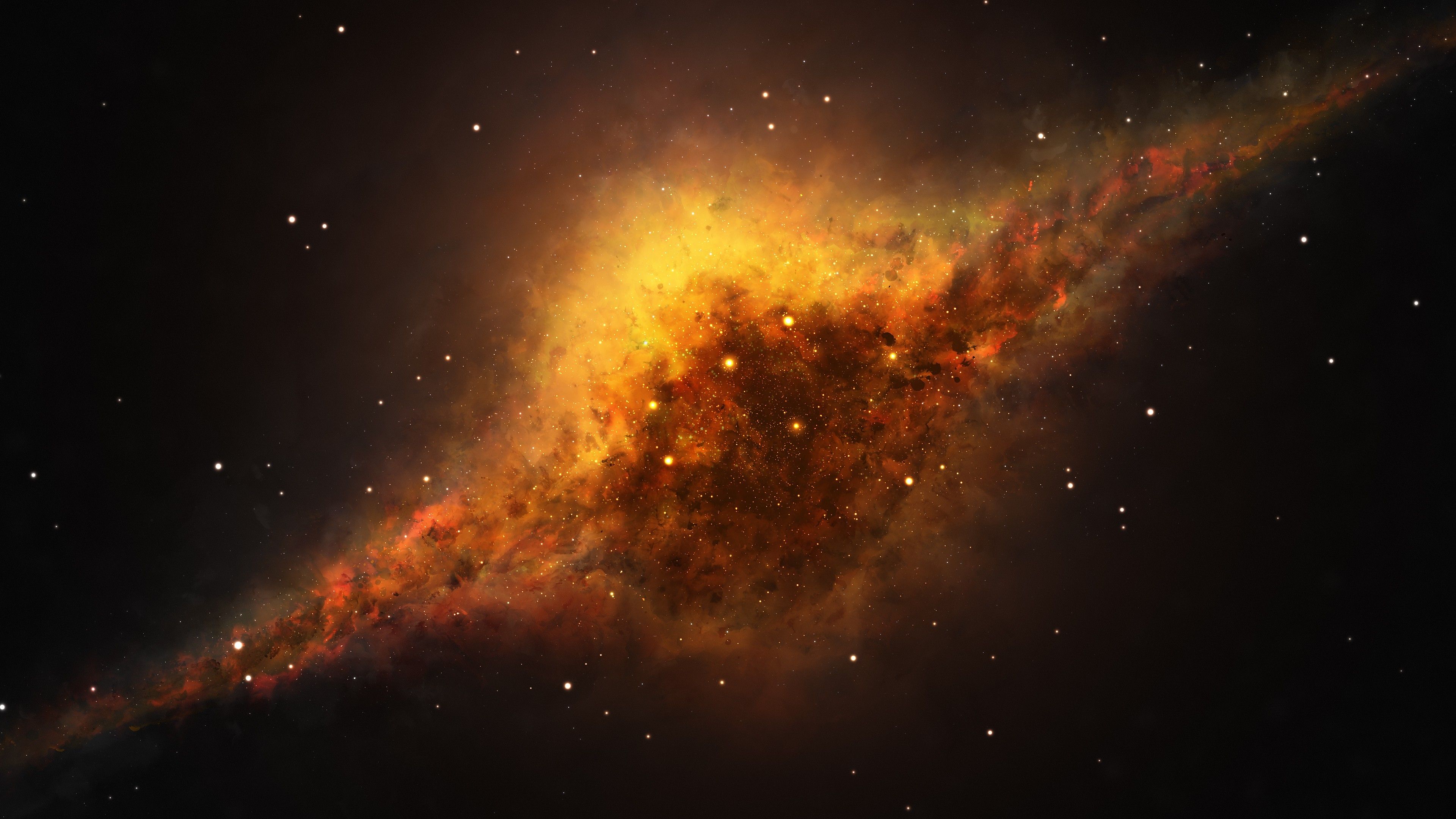 Wallpaper Spiral galaxy, Stars, HD, 4K, Space,. Wallpaper