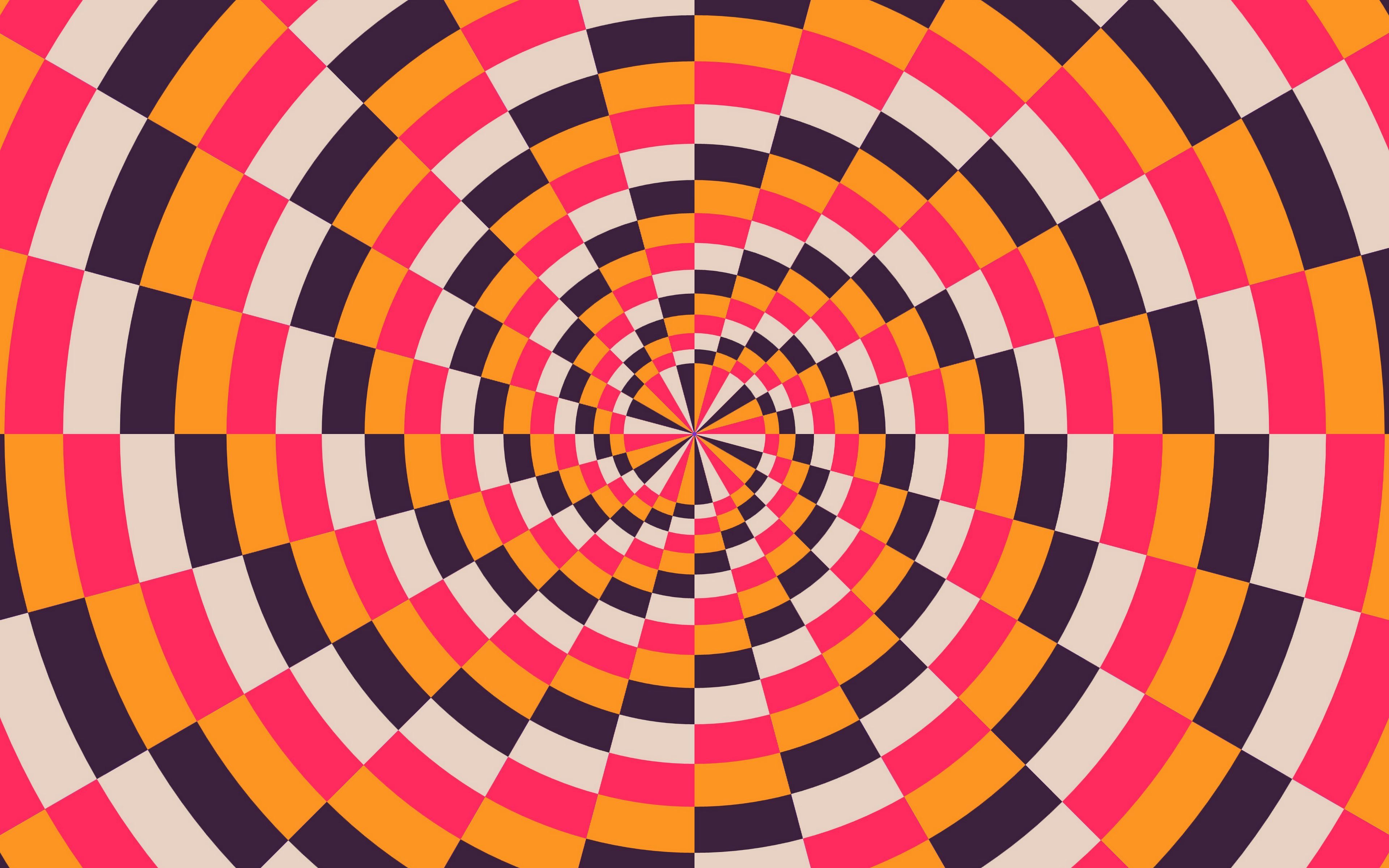 Download wallpaper 3840x2400 spiral, multicolored, optical