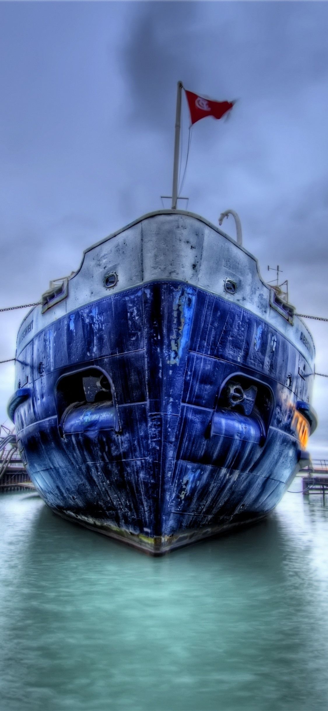 Ship, Dock, HDR Style 1125x2436 IPhone 11 Pro XS X Wallpaper
