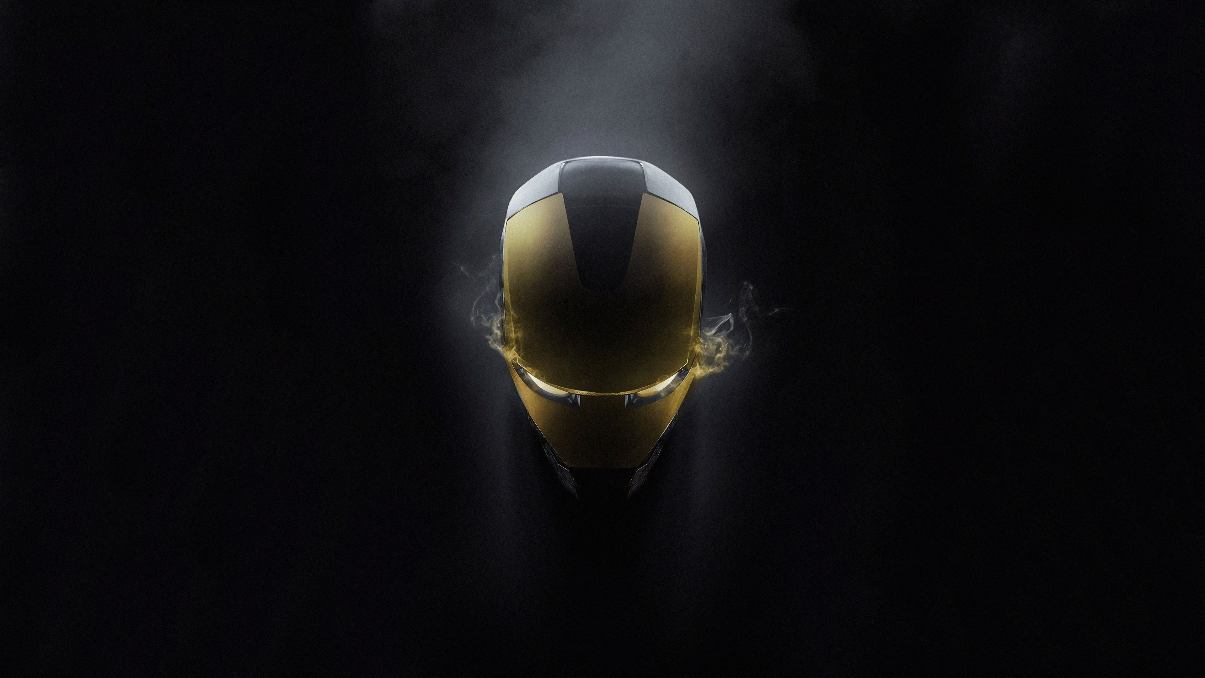 Iron Man Glowing Mask 4k, HD Superheroes, 4k Wallpaper, Image