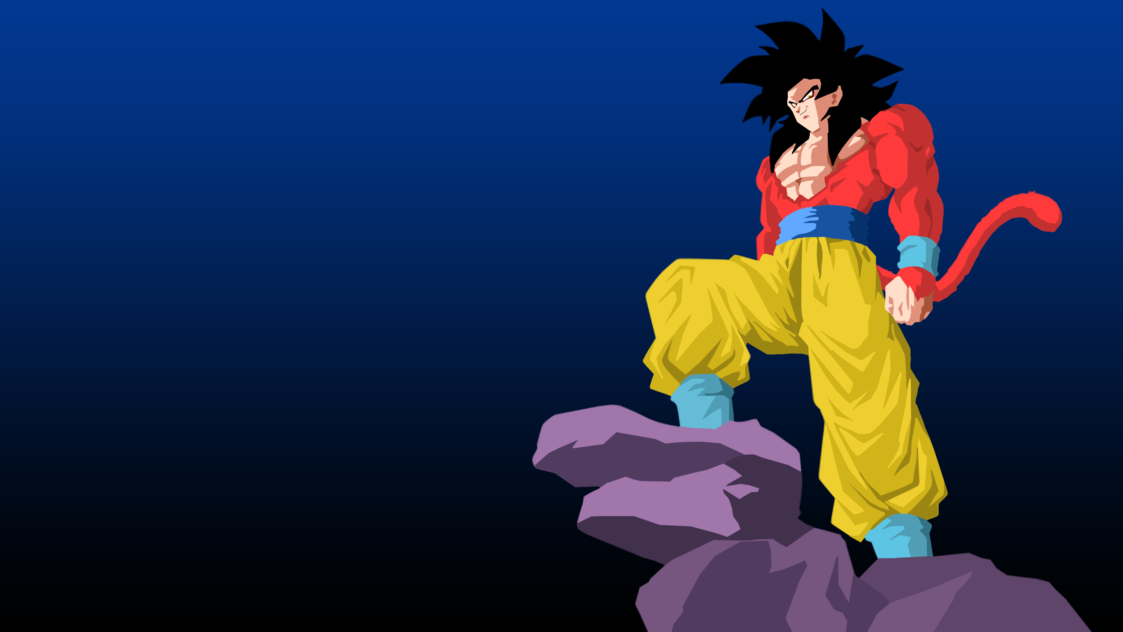 Just finished this SSJ4 Goku 4K wallpaper. I think it came out pretty okay.: dbz