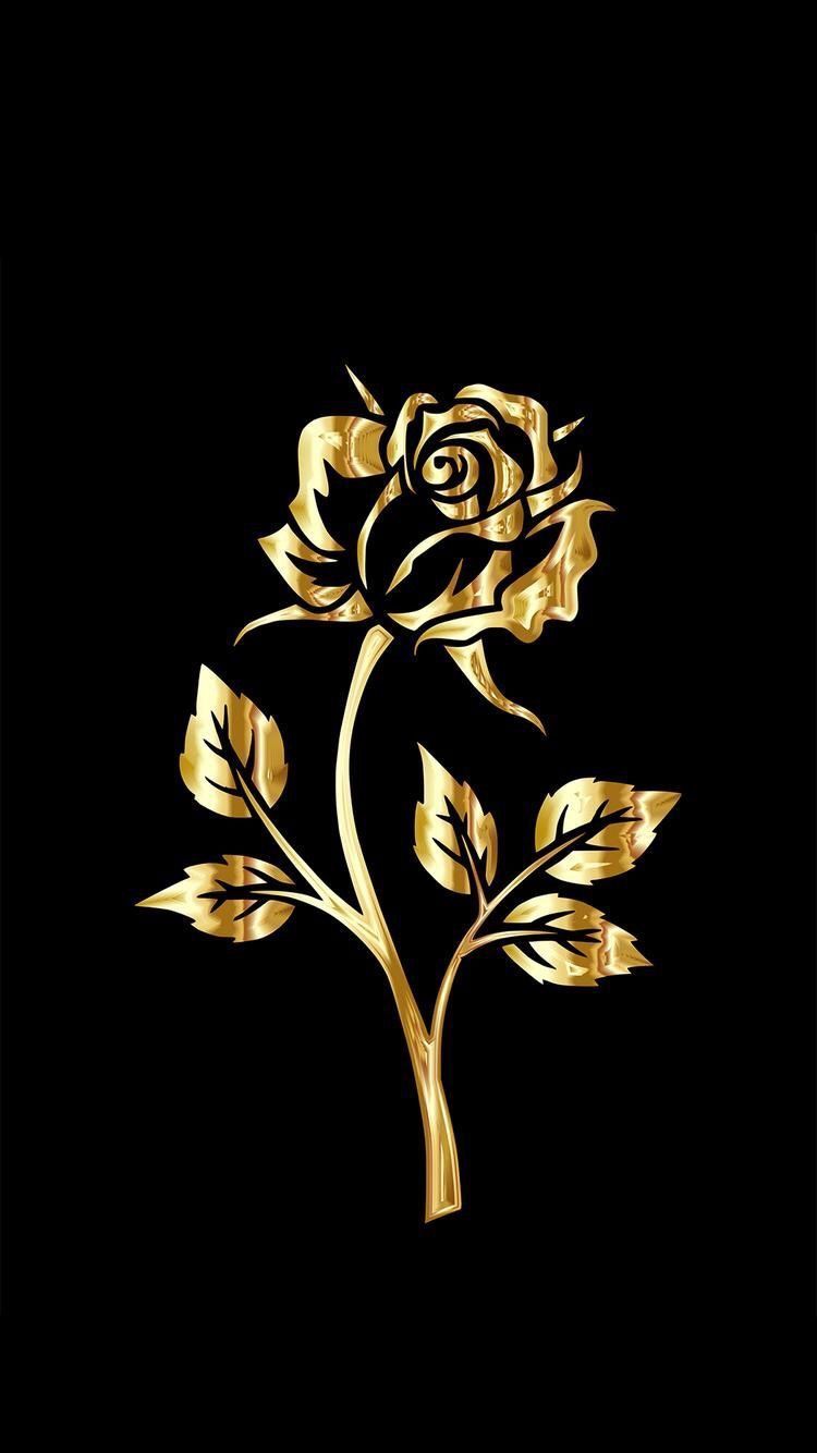 Black And Rose Gold Phone Wallpaper