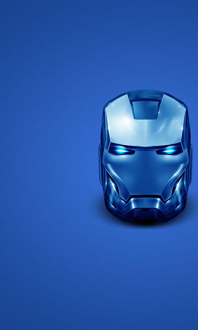 Free download Blackberry Blue iron man mask wallpaper for personal