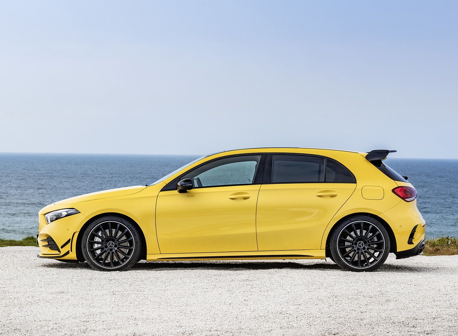 Mercedes AMG A35 4MATIC (Color: Sun Yellow) Side Wallpaper