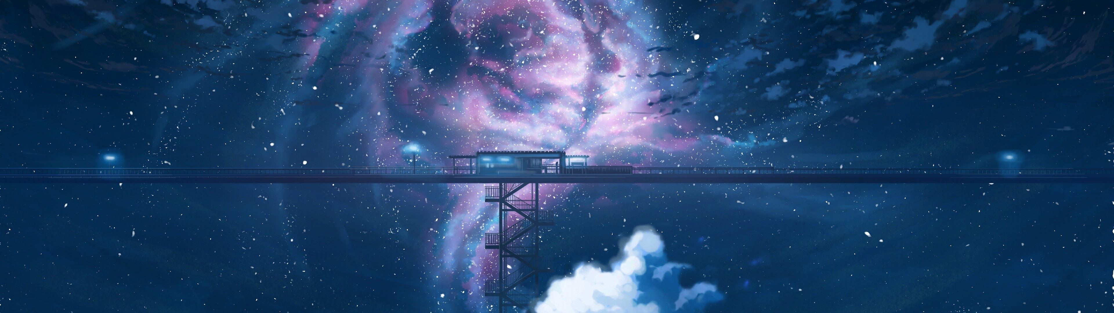 Night Sky With Cloud Anime Wallpapers - Wallpaper Cave
