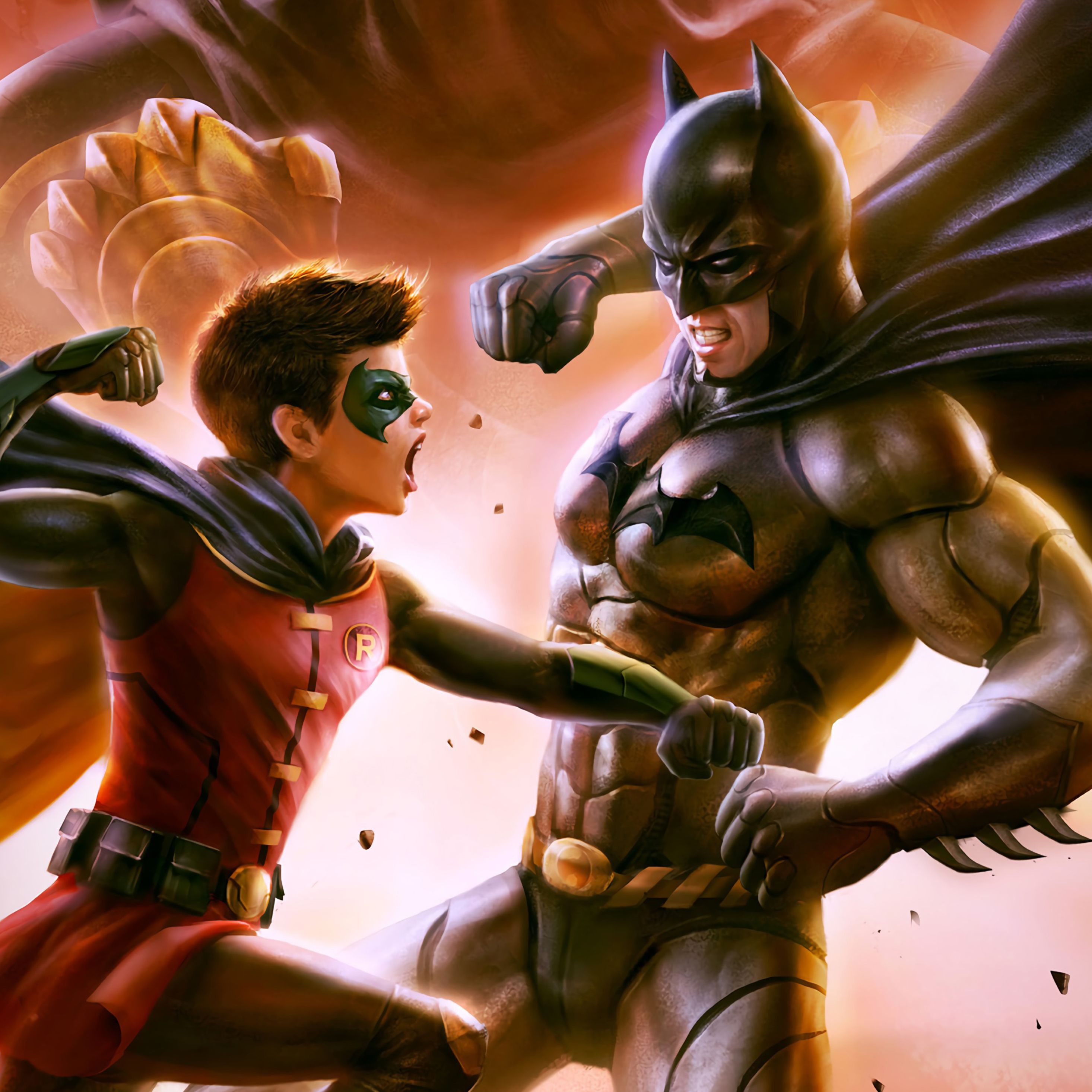 Robin vs Batman iPad Pro Retina Display Wallpaper, HD Superheroes 4K Wallpaper, Image, Photo and Background