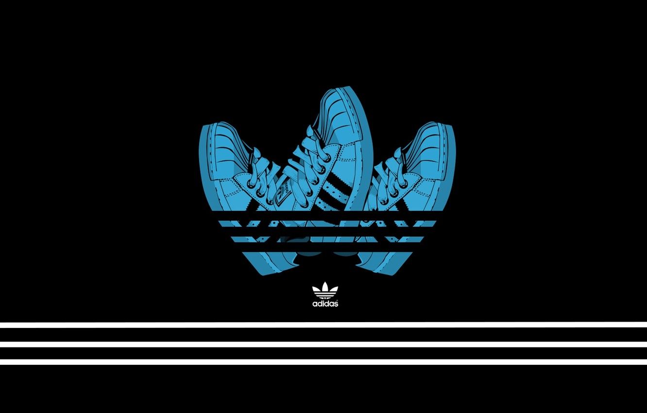 Wallpaper Minimalism, Black, Background, Adidas, Adidas, Sneakers image for desktop, section минимализм