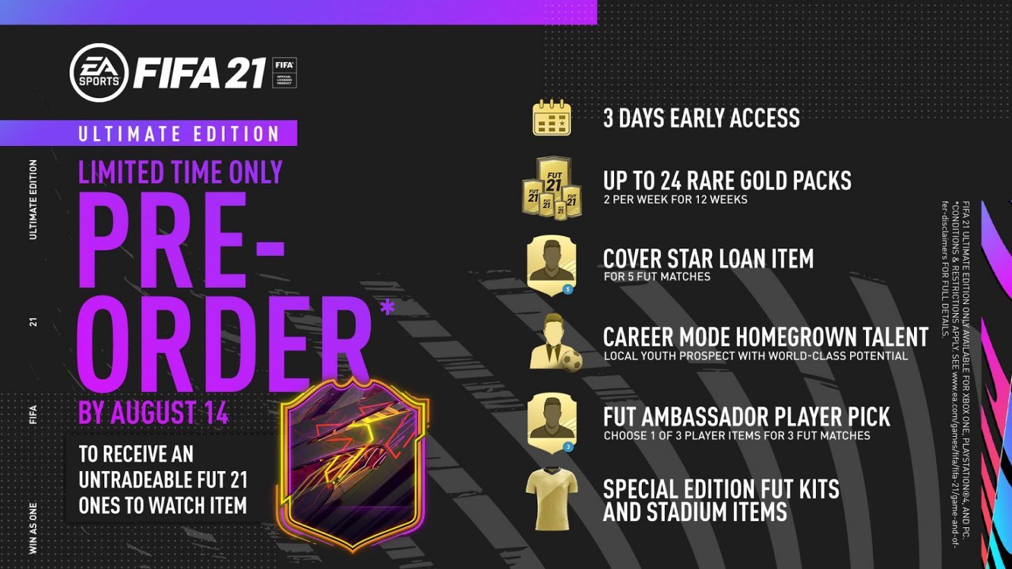 FIFA 21 Pre Order Offers