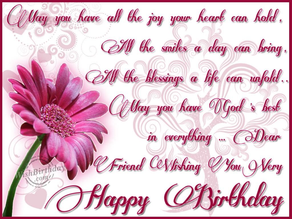 Happy Birthday Wishes. Dear Friend Wishing You A Very Happy