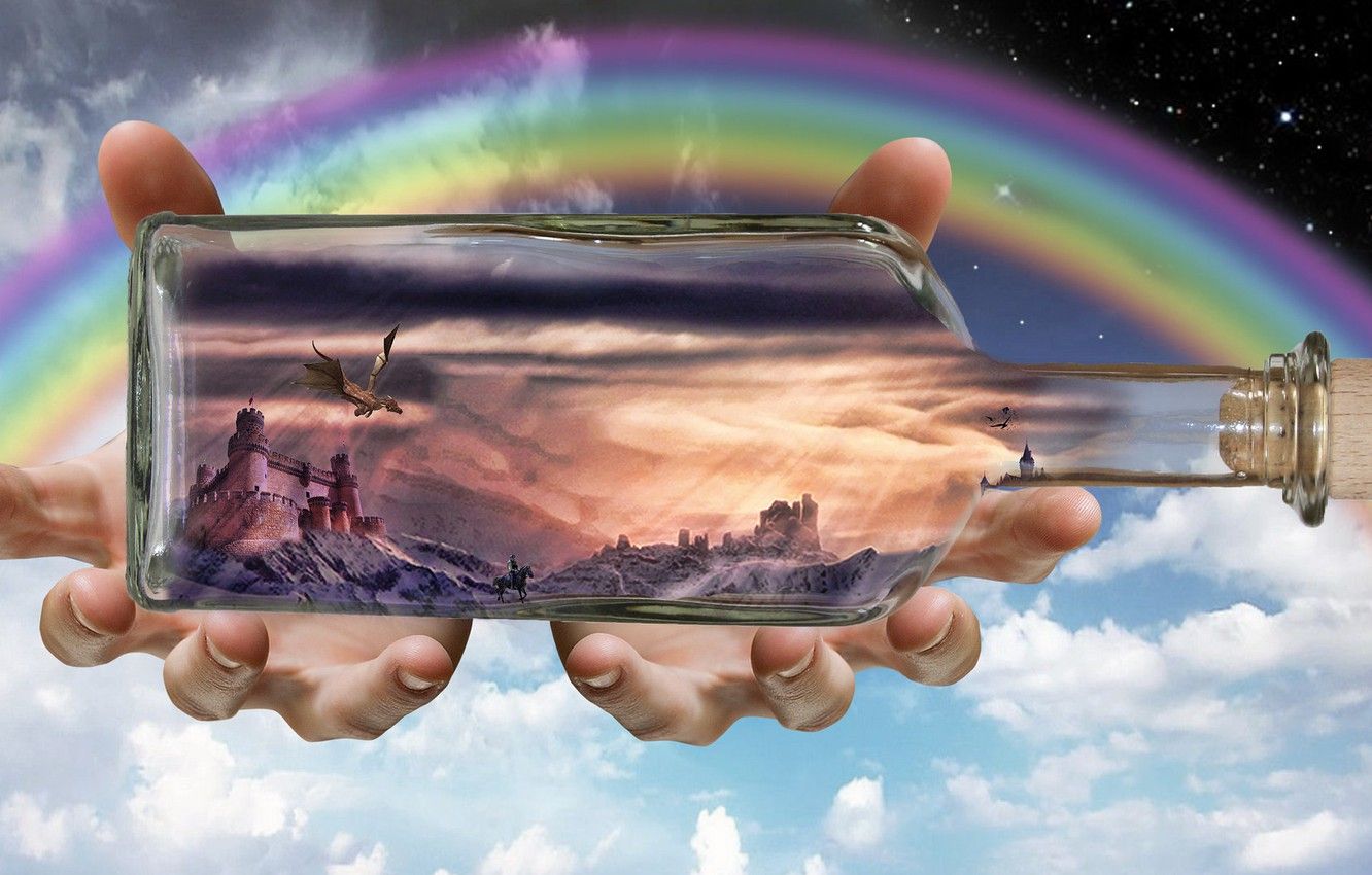 Wallpaper fantasy, bottle, Bottled Dreams image for desktop