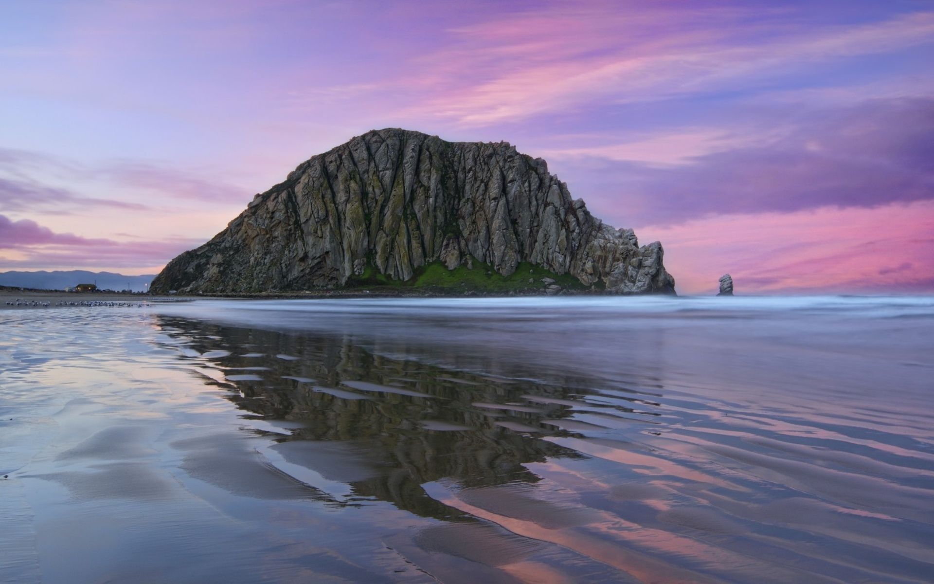 Cliff mountains beaches landscapes reflection water ocean sea sky