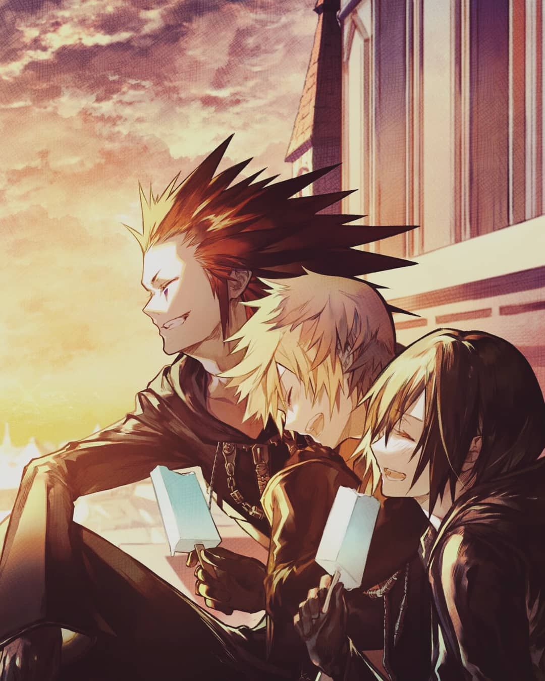 Best trio ever Axel, Roxas & Xion { Kingdom Hearts 3 }. Kingdom hearts fanart, Kingdom hearts wallpaper, Axel kingdom hearts