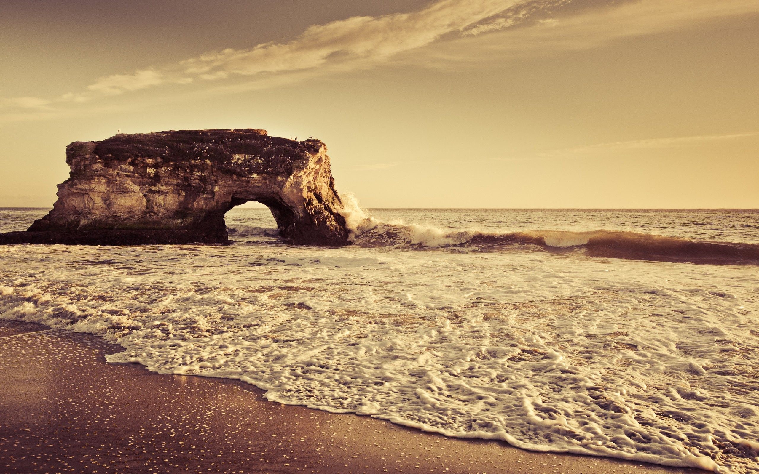 nature, #sky, #water, #landscape, #Natural Bridges State Beach